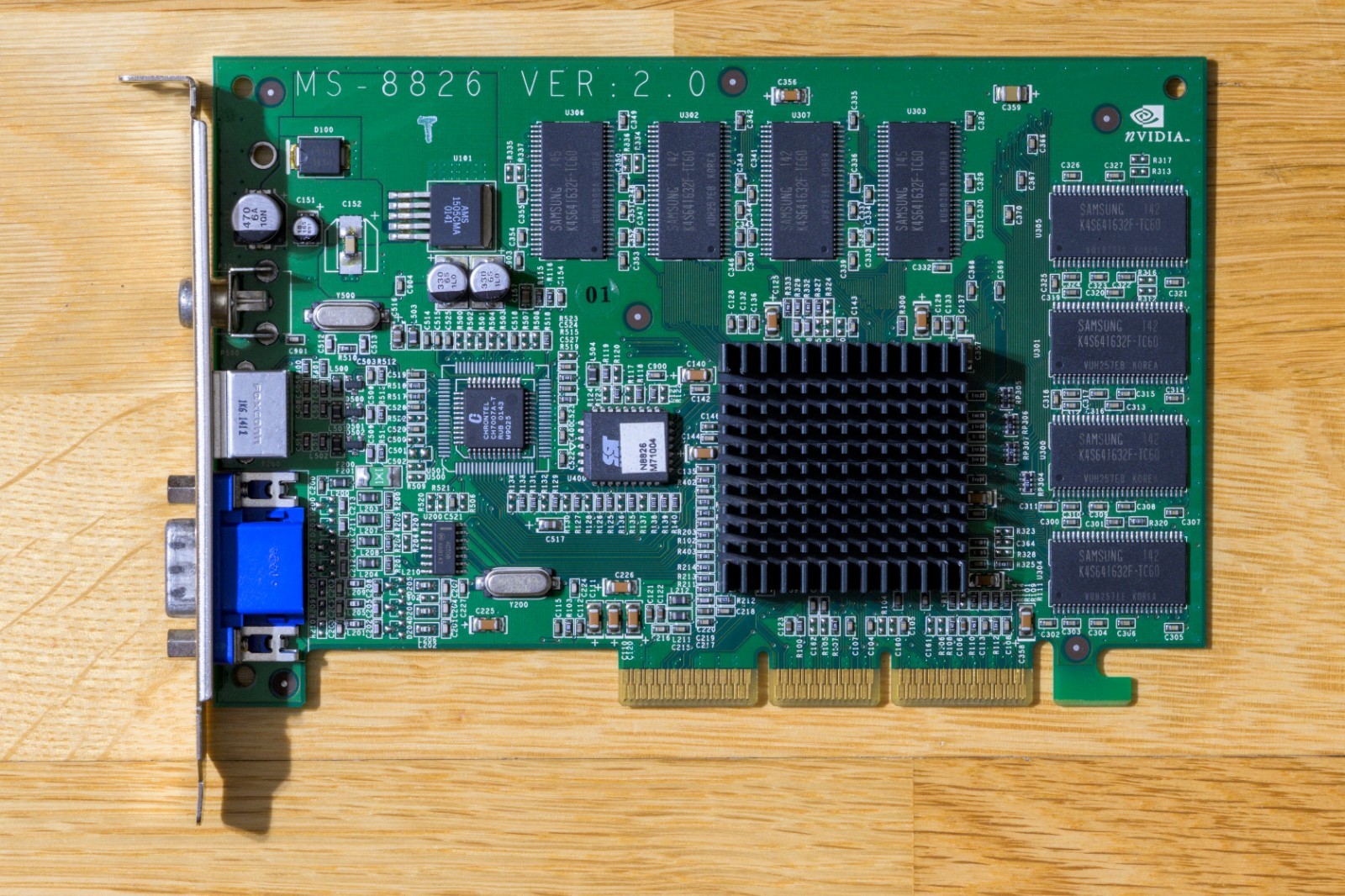 MSI MS-8826 | Nvidia GeForce 2 MX400 | AGP VGA Card with 64MB RAM - Working