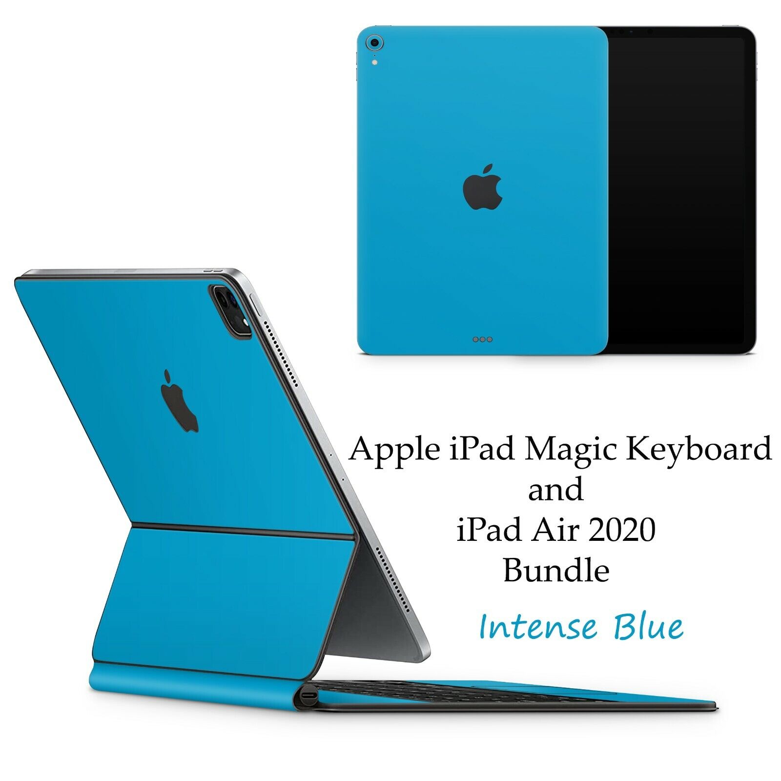 RT.SKINS Intense Blue Full Body Skin for Apple MK and iPad Air 2020 Bundle
