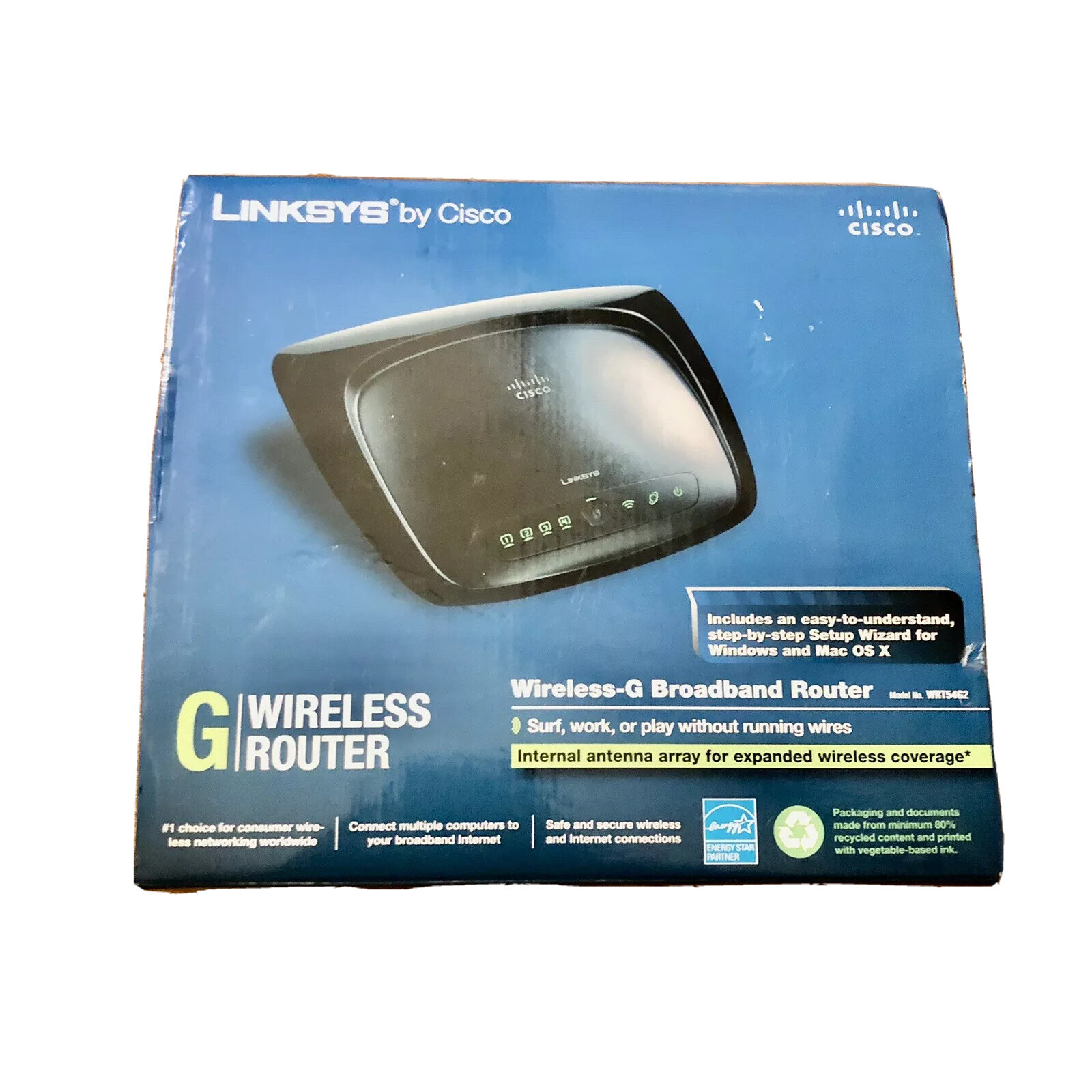 Linksys DIR-890L/R 54 Mbps 4-Port 10/100 Wireless G Router (WRT54G2) Network