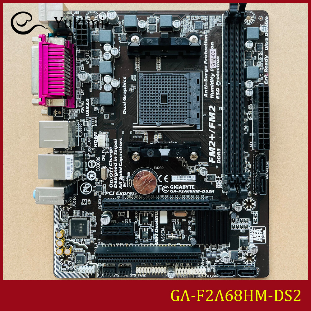 FOR GIGABYTE GA-F2A68HM-DS2 DDR3*2 VGA DVI-D 64GB Micro ATX Ｍotherboard Test OK