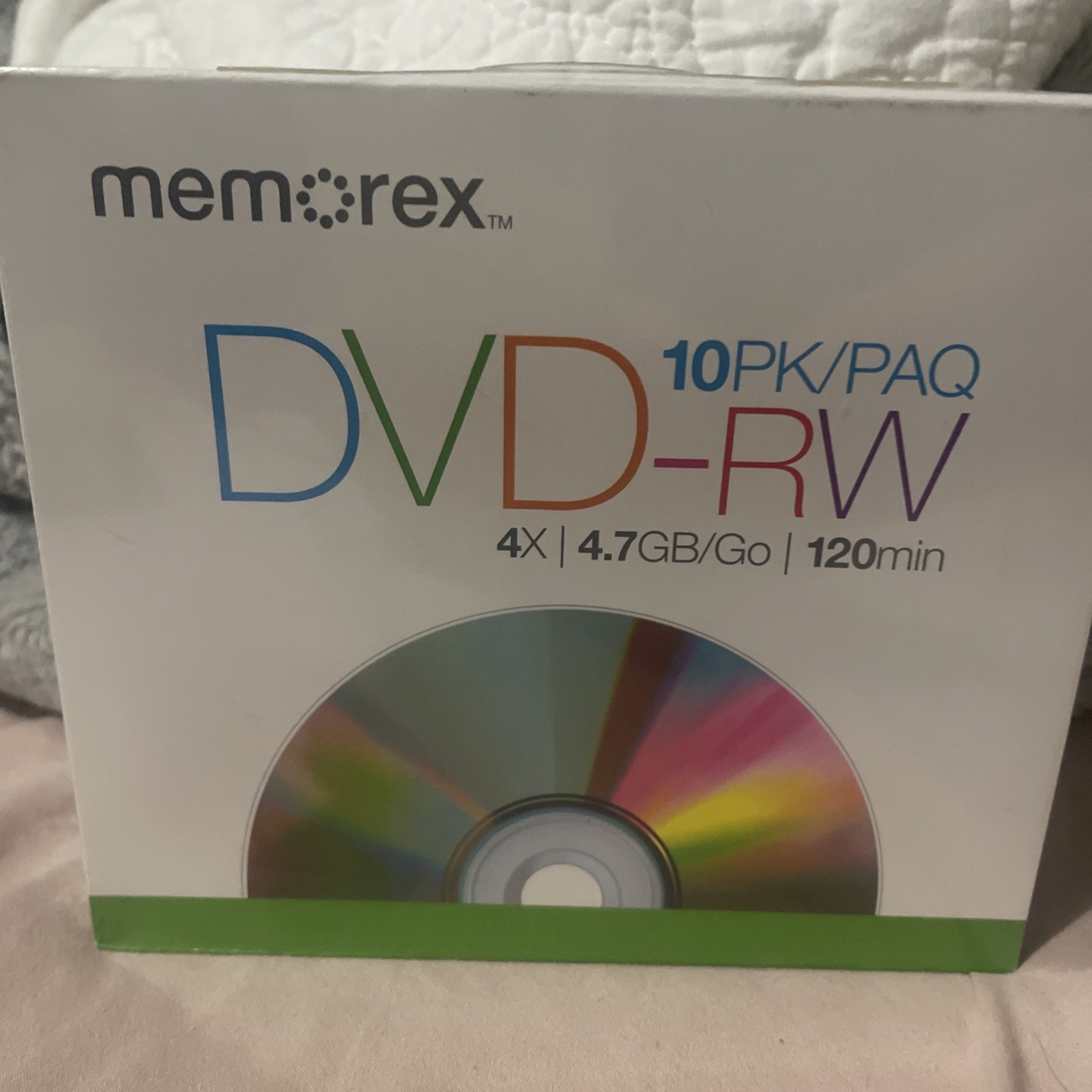 Memorex 05512 DVD Rewritable Media - DVD-RW - 4x - 4.70 GB - 10 Pack Slim Jewel