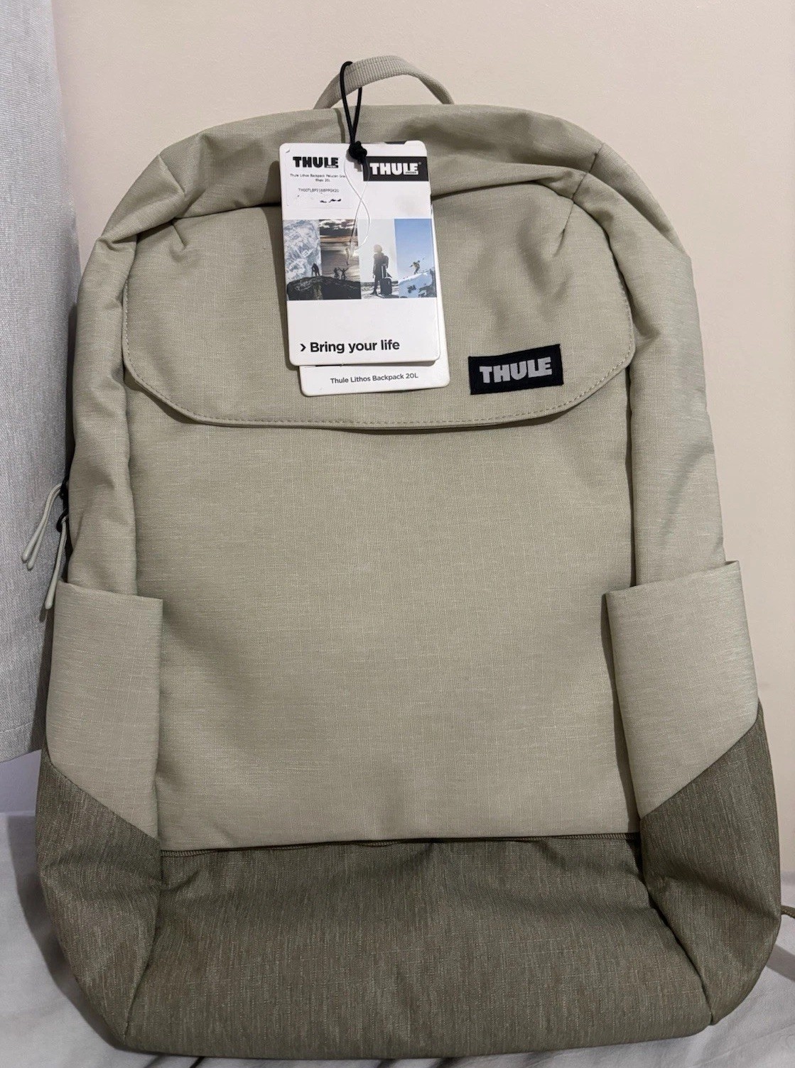 Thule Lithos 20 L Backpack Laptop Bag Pelican Gray/Faded Khaki