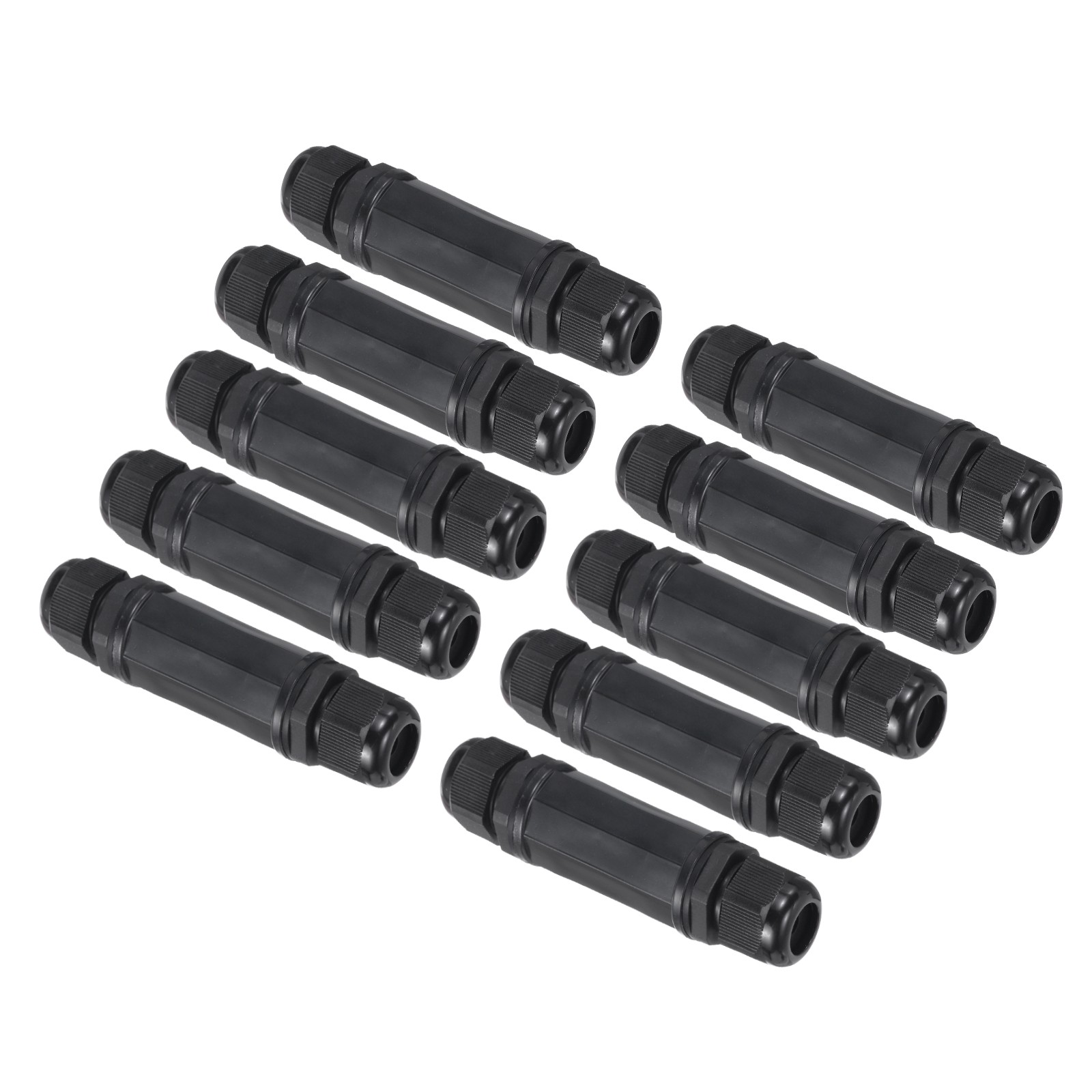 Waterproof RJ45 Coupler, Dual Head IP68 Ethernet LAN Cable Connector Pack of 10