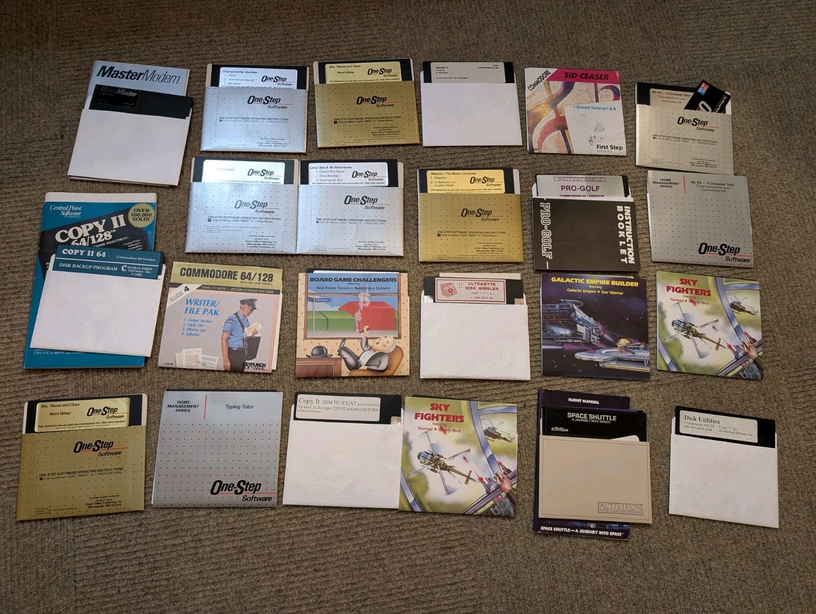 Commodore 64 Lot of 23 - Games and Utilities Software Lot