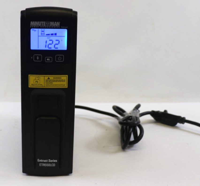 Minuteman Entrust Series ETR550LCD Battery Backup, 550VA