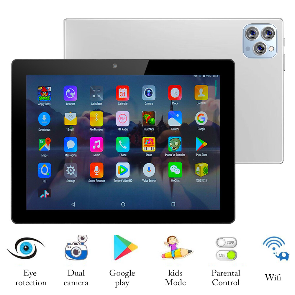 10.1inch Kids Tablet Android Tablet for Kids 32GB ROM Bluetooth WiFi Dual Camera