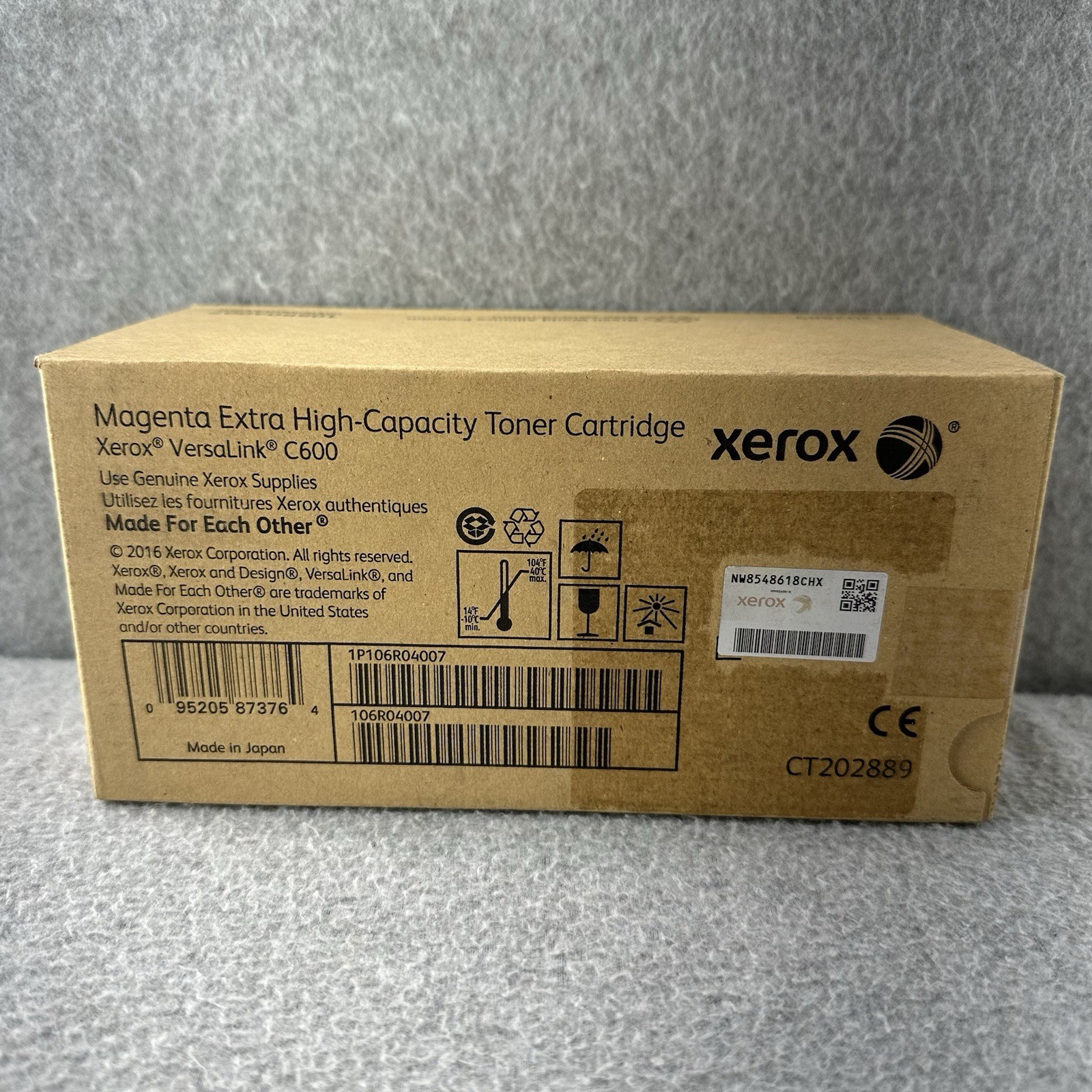 Genuine OEM Xerox VersaLink 106R04007 High Capacity Magenta Toner Cartridge C600