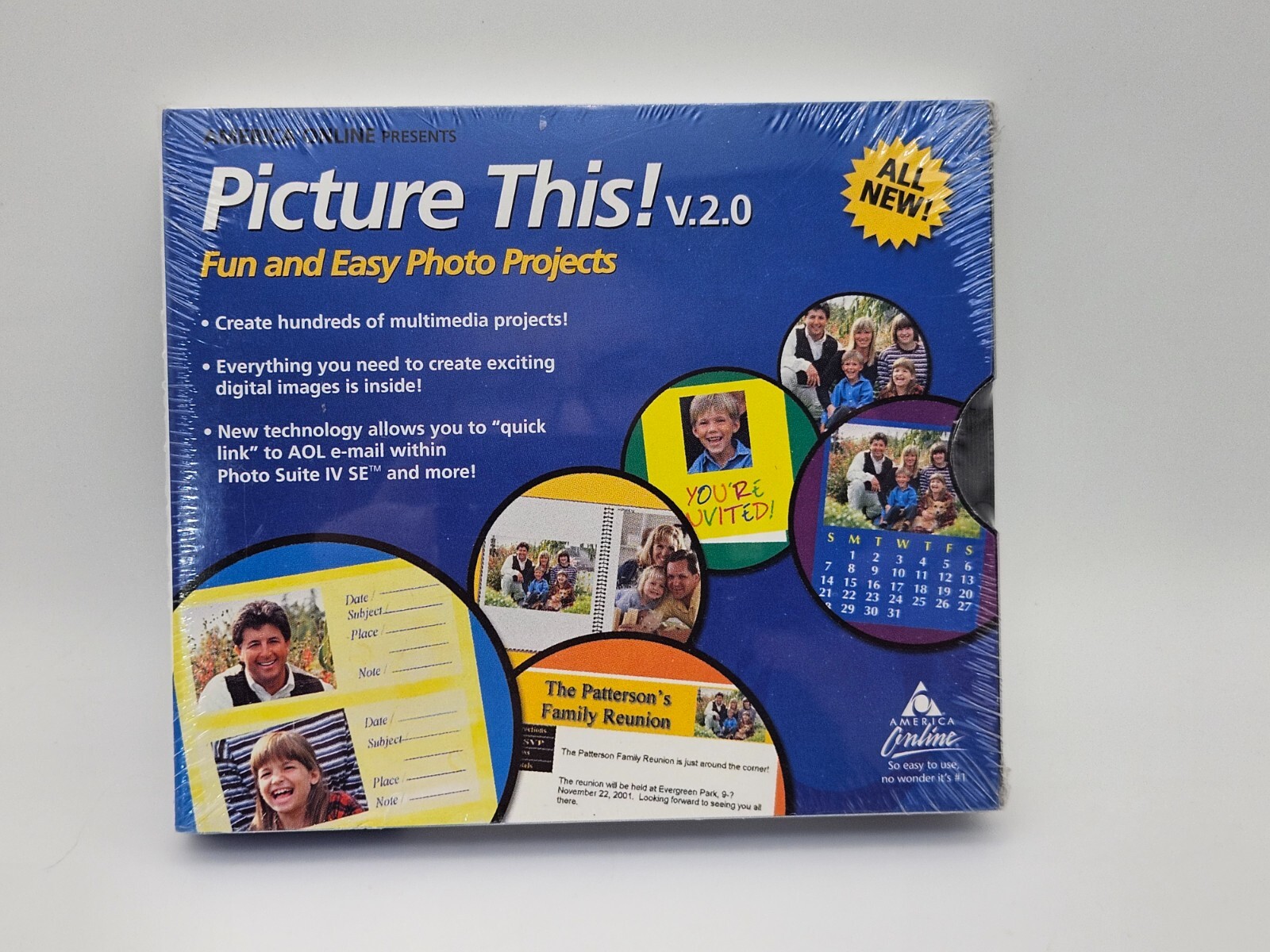Picture This Version 2.0 America Online AOL CD-ROM  - Photo Projects - New
