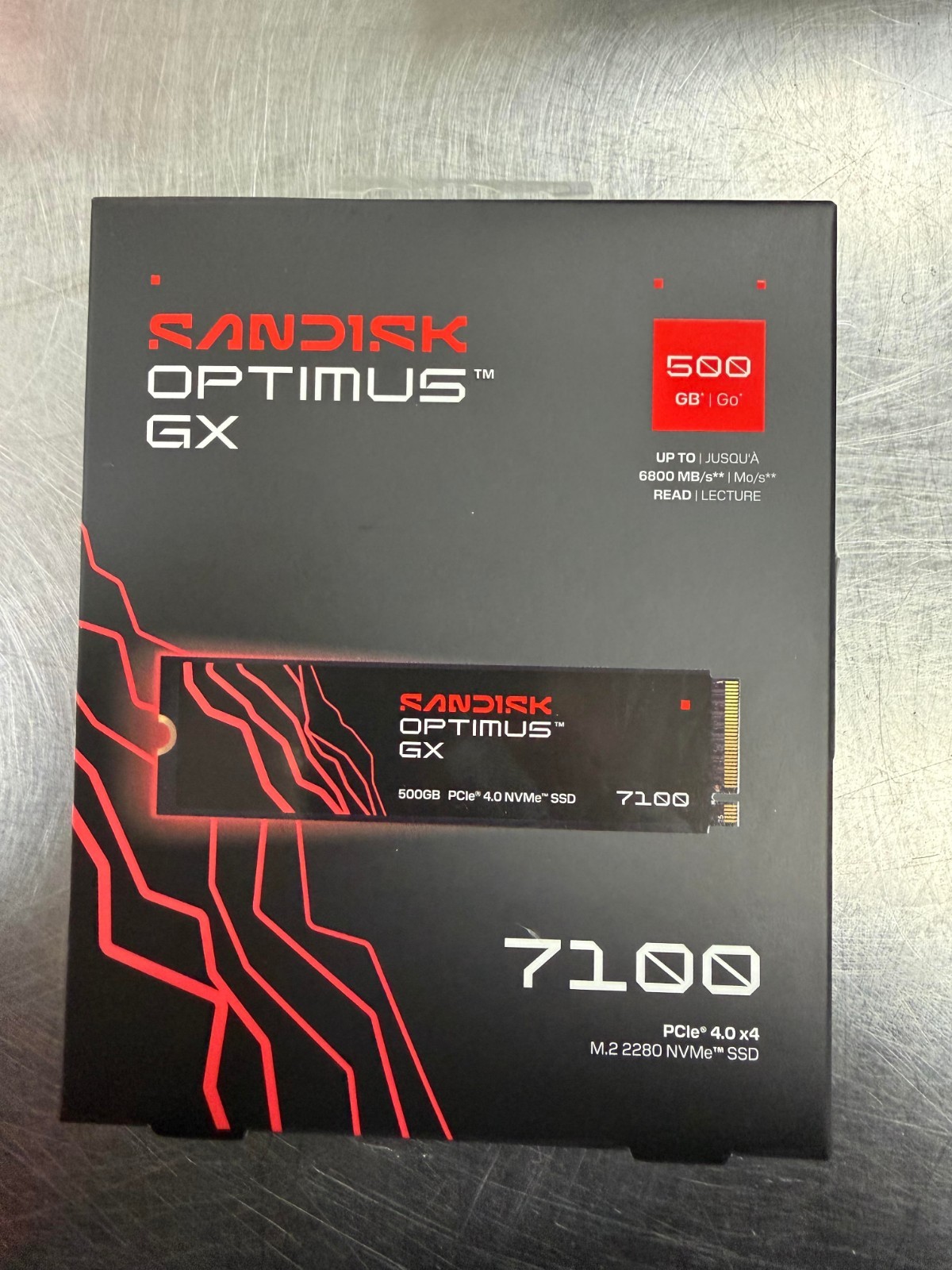 Sandisk Optimus GX 7100 PCle 4.0x4/M.2 2800 NVMe SSD 500GB