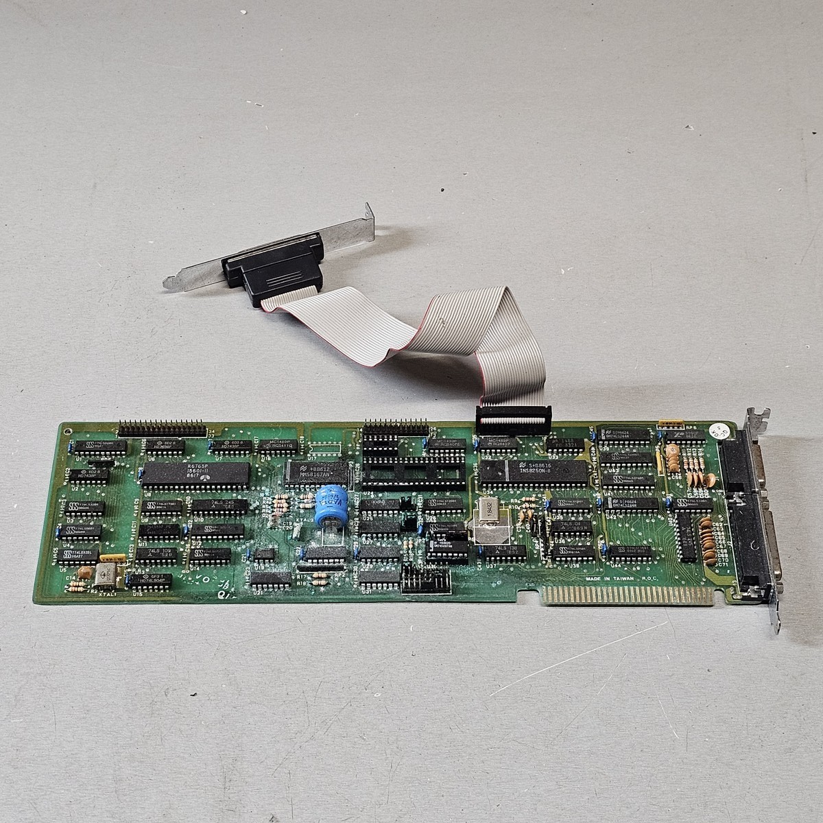 Vintage ISA Multi-I/O Controller Card – Parallel/Serial Ports – Made in Taiwan –