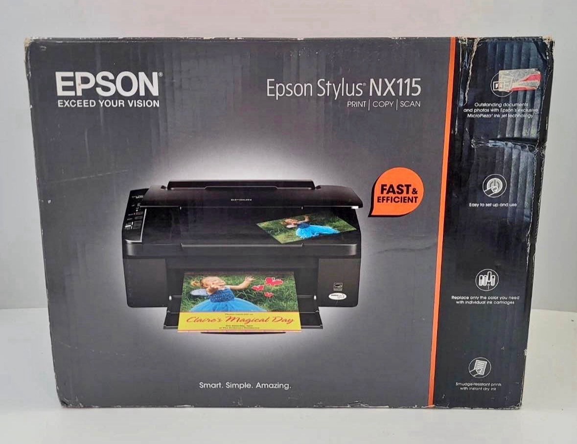 NEW Epson Stylus NX115 All-In-One Color Printer Brand New