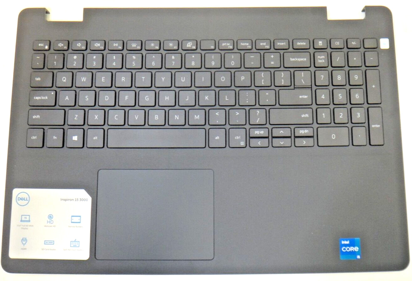 Genuine Dell Inspiron 15 3501 Palmrest with Backlit Keyboard & Touchpad 1FPW2