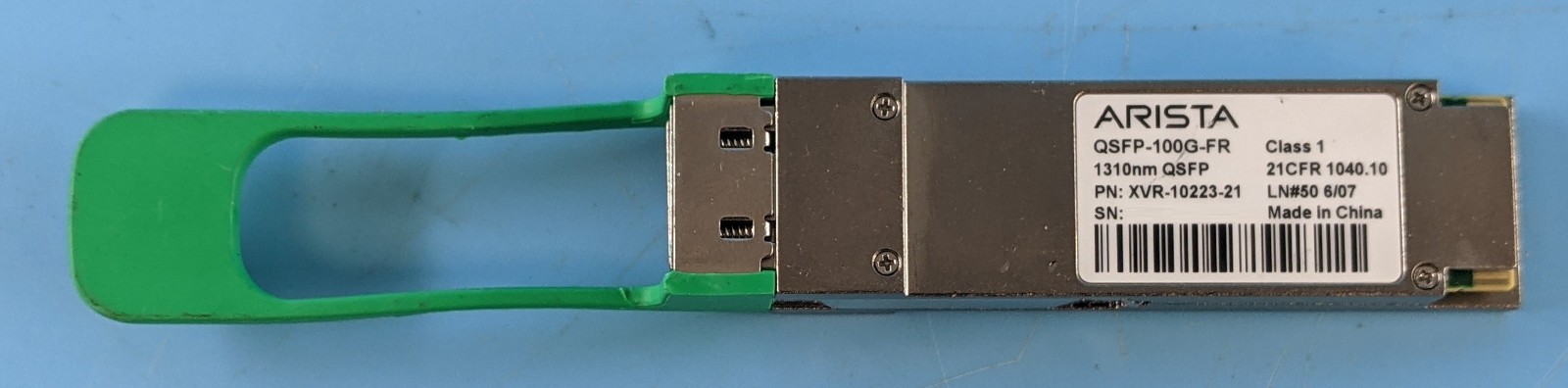 Arista XVR-10223-21 QSFP-100G-FR 100G-Base 1310nm QSFP28 2km LC Tranceiver