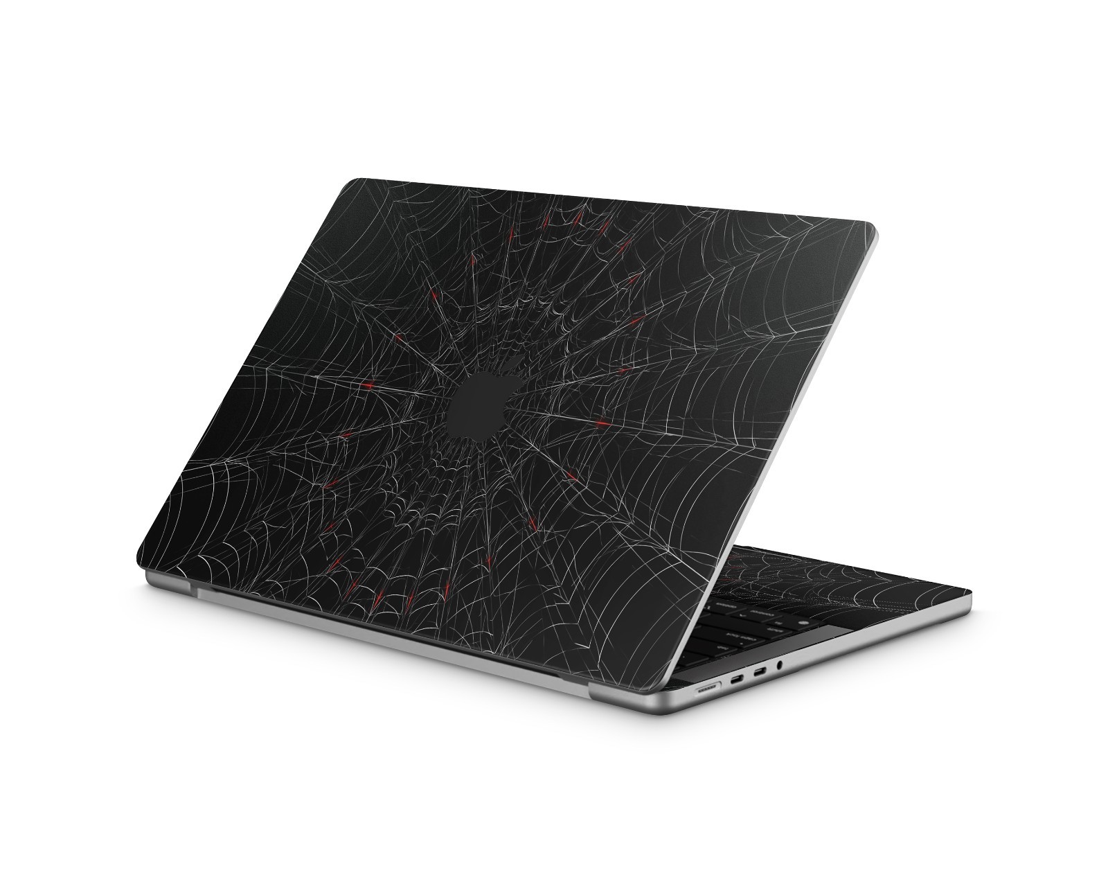 Spider Web Laptop Skin Cover Wrap for MacBook Pro Air - Black & Red Web Vinyl