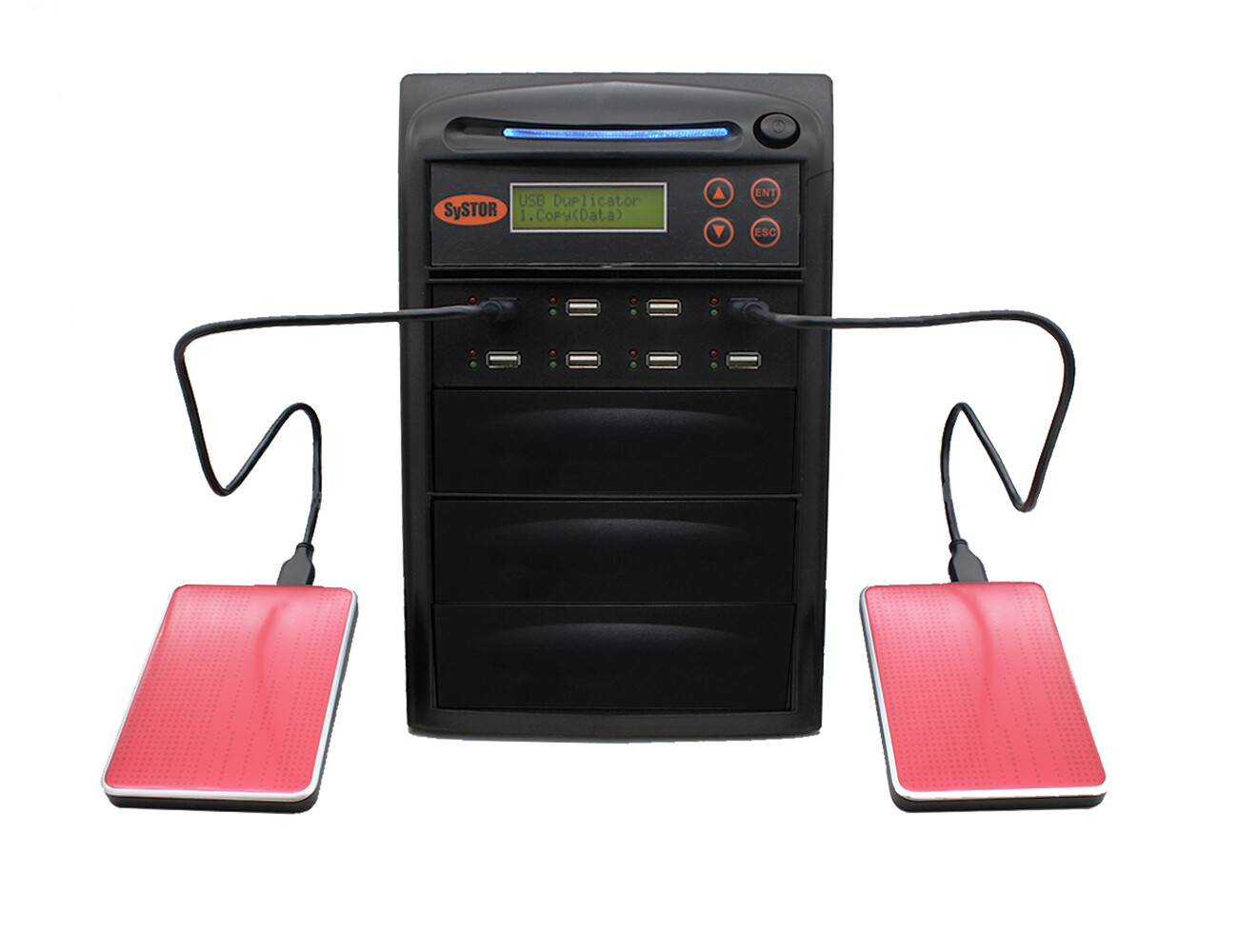 Systor 1:7 USB Duplicator for USB-Powered External HDD/SSD Drives 2 YR WARRANTY