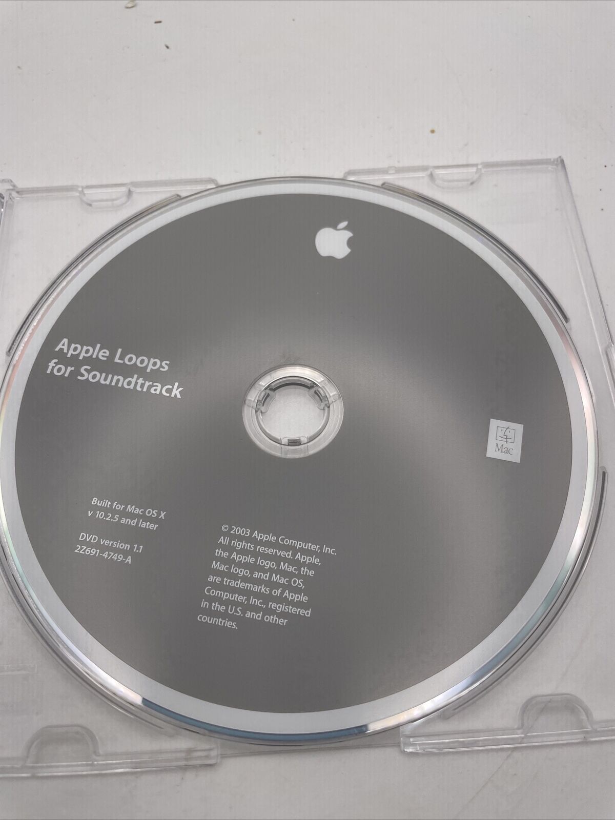 Vintage 2003 Apple Loops For Soundtrack Mac OS X DVD Version 1.1