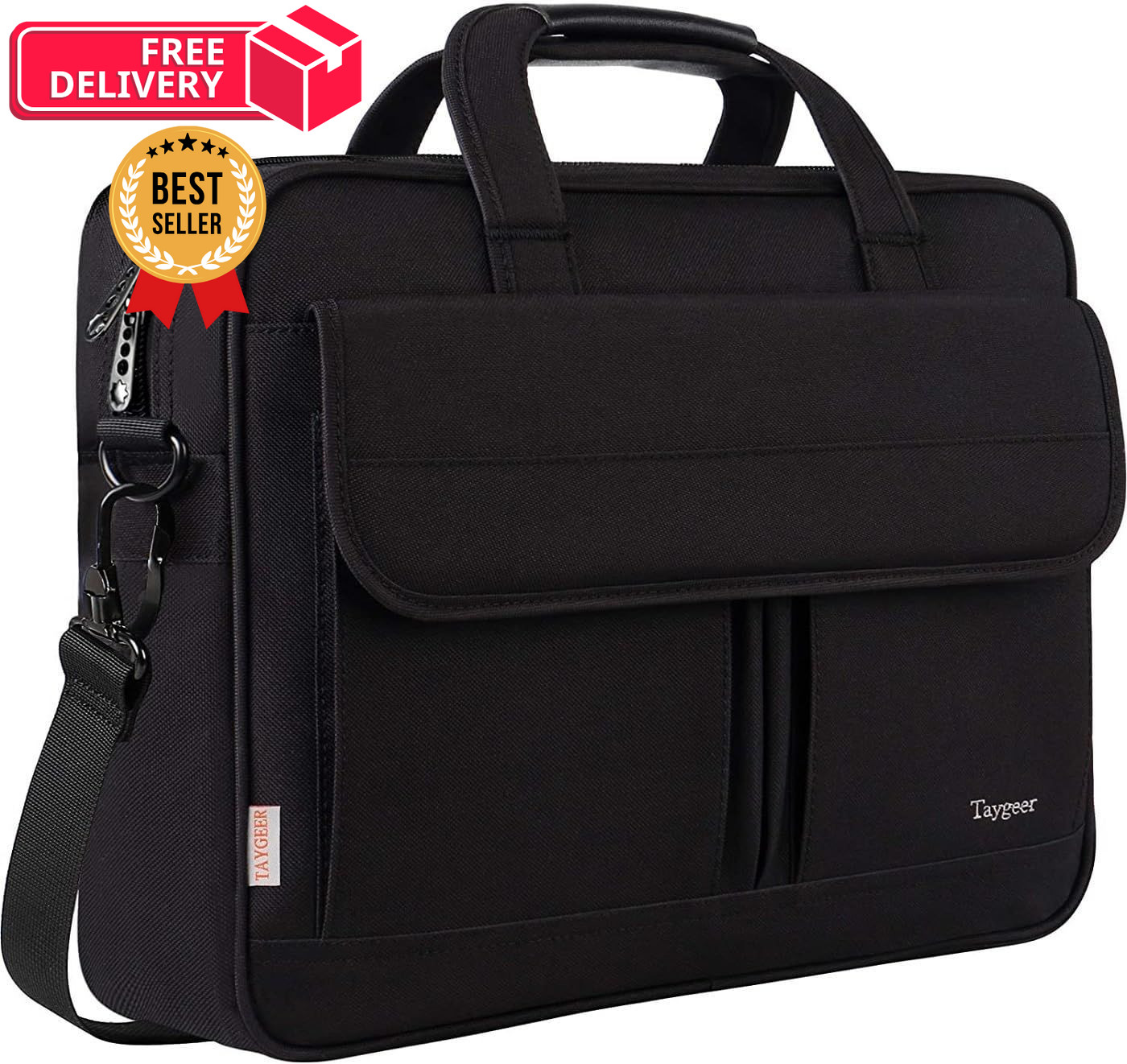 Taygeer Laptop Bag 15.6 Inch, Business Briefcase Gifts for Black