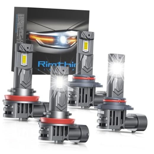 9005 H11 Bulbs Combo, 800% Brighter H9 H8 HB3 Fog Lights, 9005+H11 Cool White