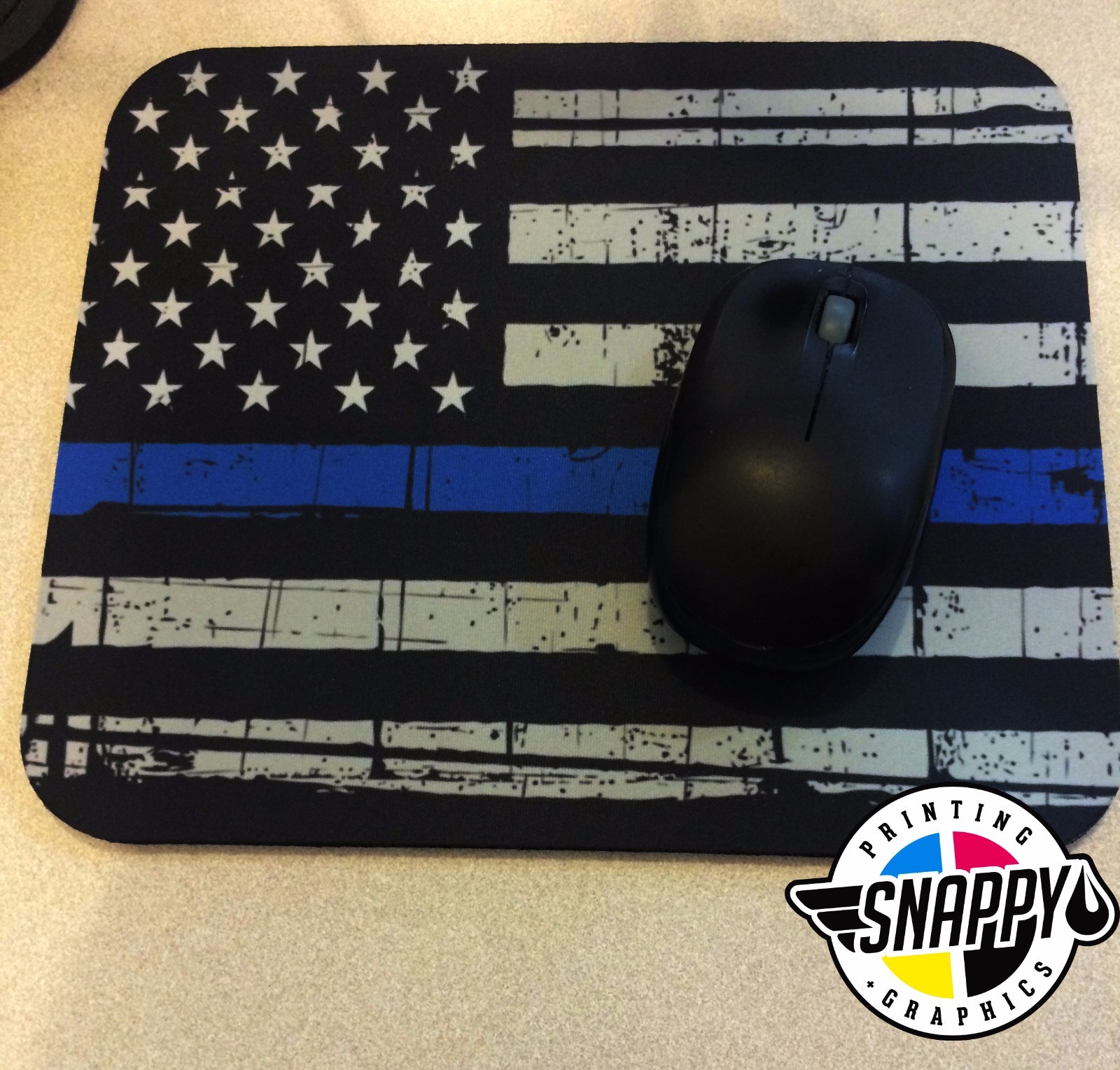 Thin Blue Line Mouse Pad - Police Mouse Pad