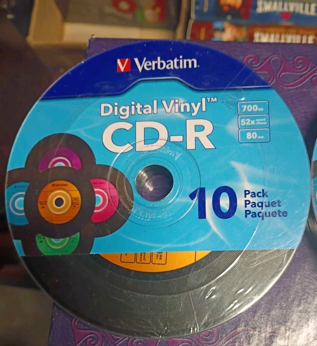 20 pack VERBATIM 52X CD-R Digital Vinyl 700MB Media Disc 98139