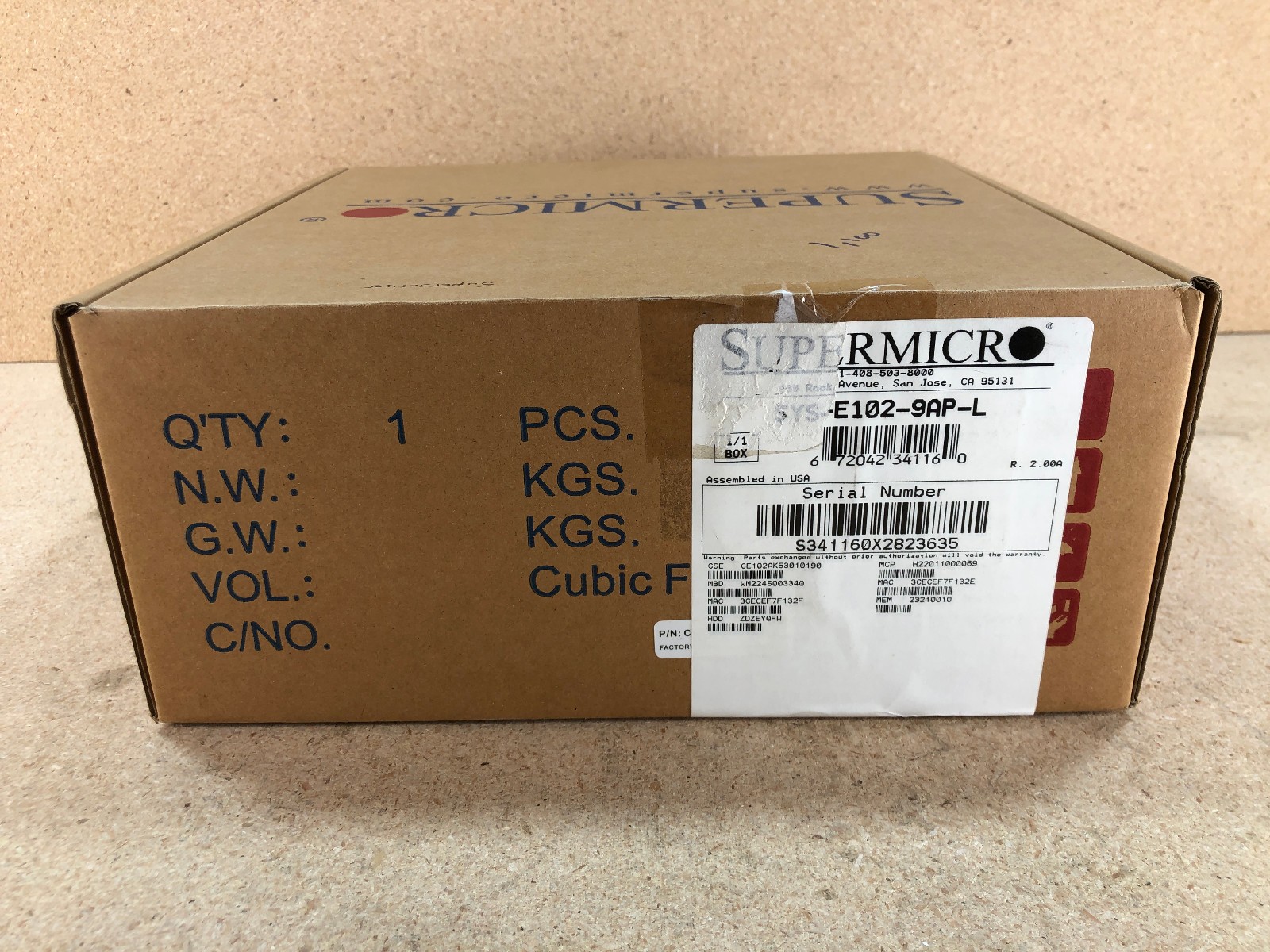 SUPERMICRO SYS-E102-9AP-L 3.5" SBC Server Barebone FCBGA 1296 DDR3L up to 1866 M