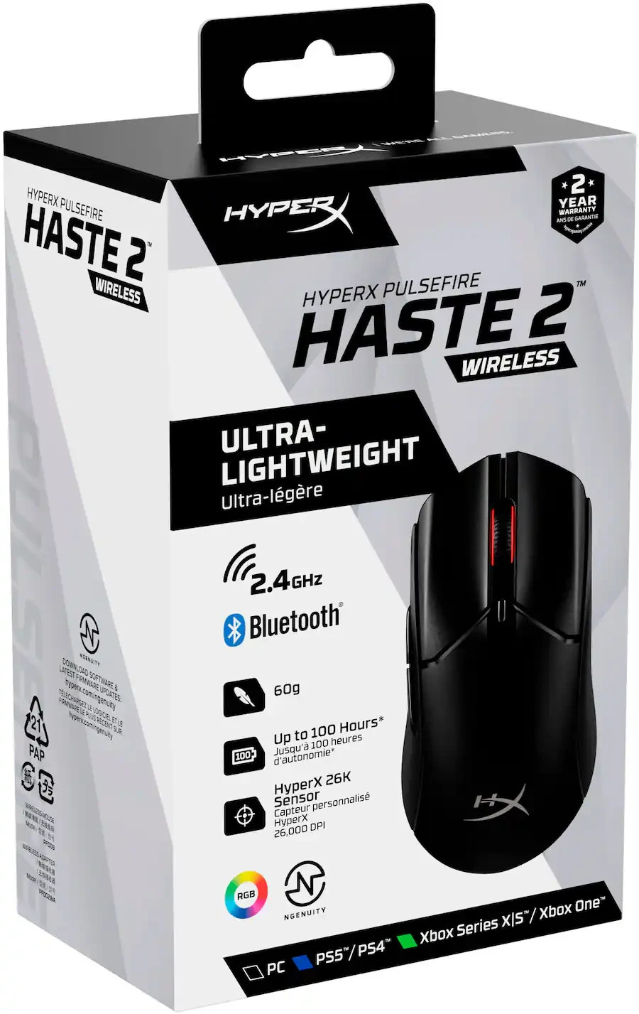 HyperX Pulsefire Haste 2 Pro Competitive Gaming Mouse Grade A Tested