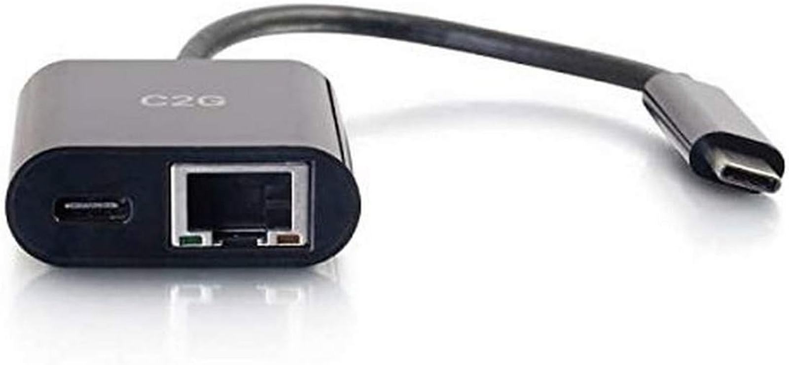 29749 USB C Adapter and Ethernet Adapter with Power, Black