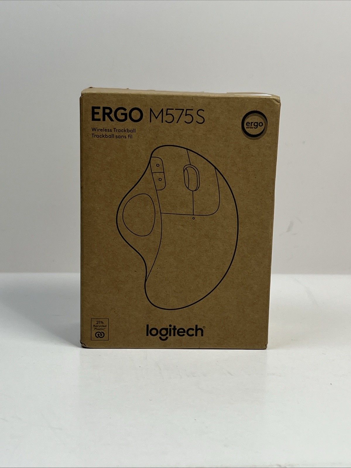 Logitech ERGO M575S Wireless Bluetooth Ergonomic Trackball Mouse Smooth Quiet