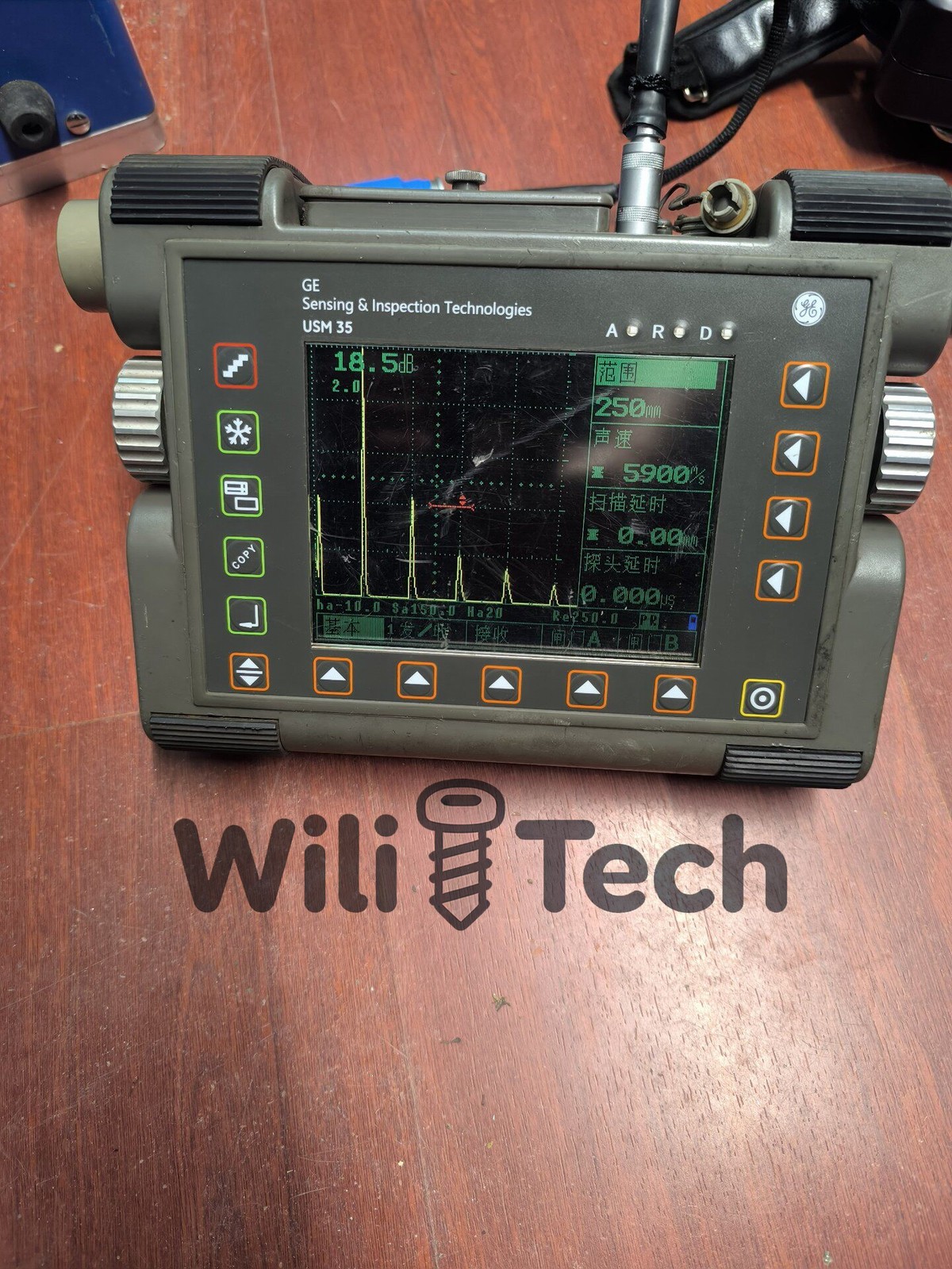 1PC used GE USM35 Ultrasonic Flaw Dector 1-Year Warranty  100% Test *xx