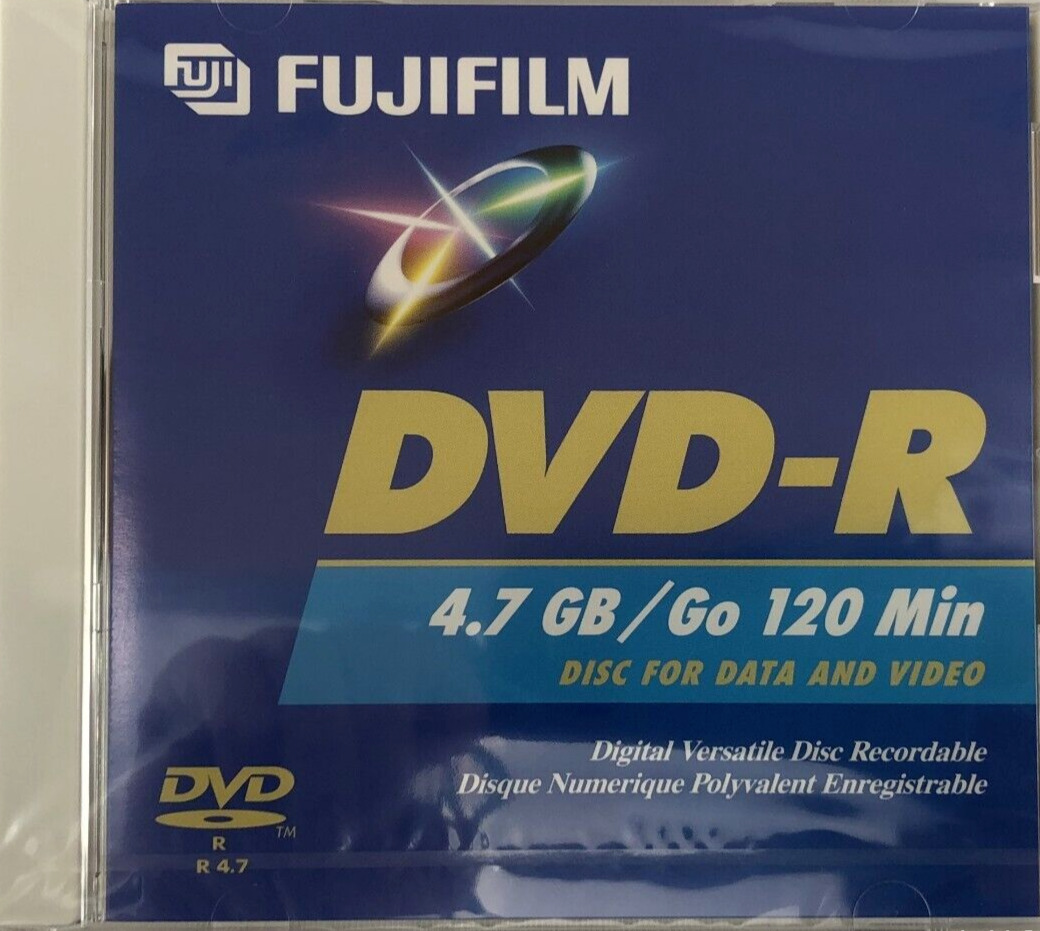 Lot of 5 FujiFilm DVD-R Disc 4.7 GB/Go 120 Min Disc for Data & Video Sealed