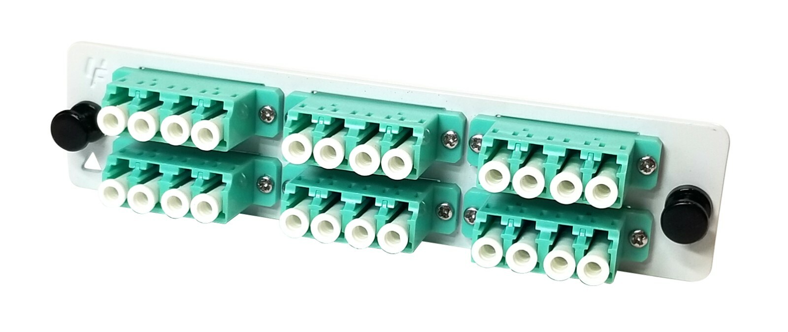 LC OM3/4 LANPRO QUAD 24 FIBER OPTIC PLATE PANEL ADAPTER LGX F/LEVITON AND OTHER