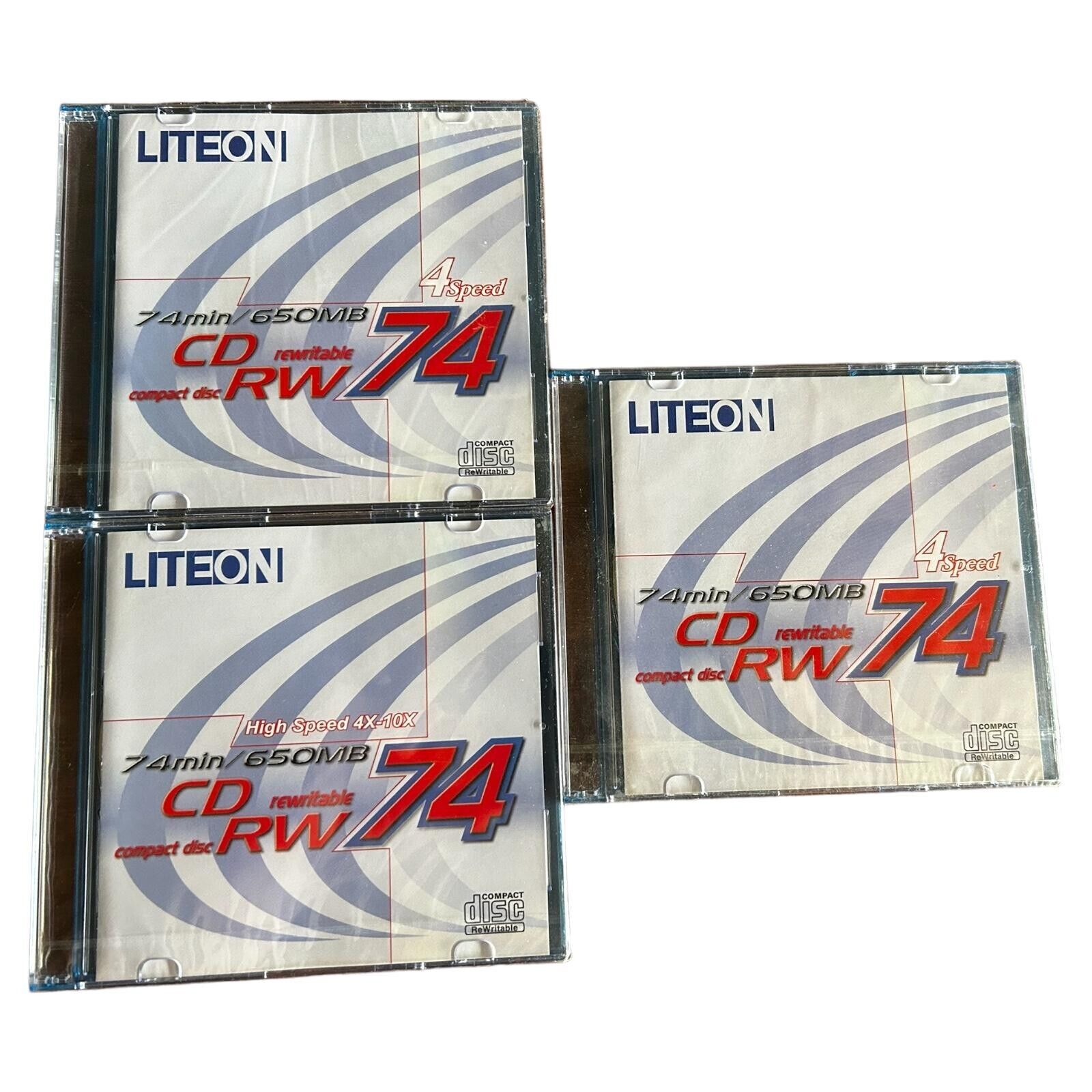 Liteon 74 CD-RW 650 mb Blank CD`s - Pack of 3
