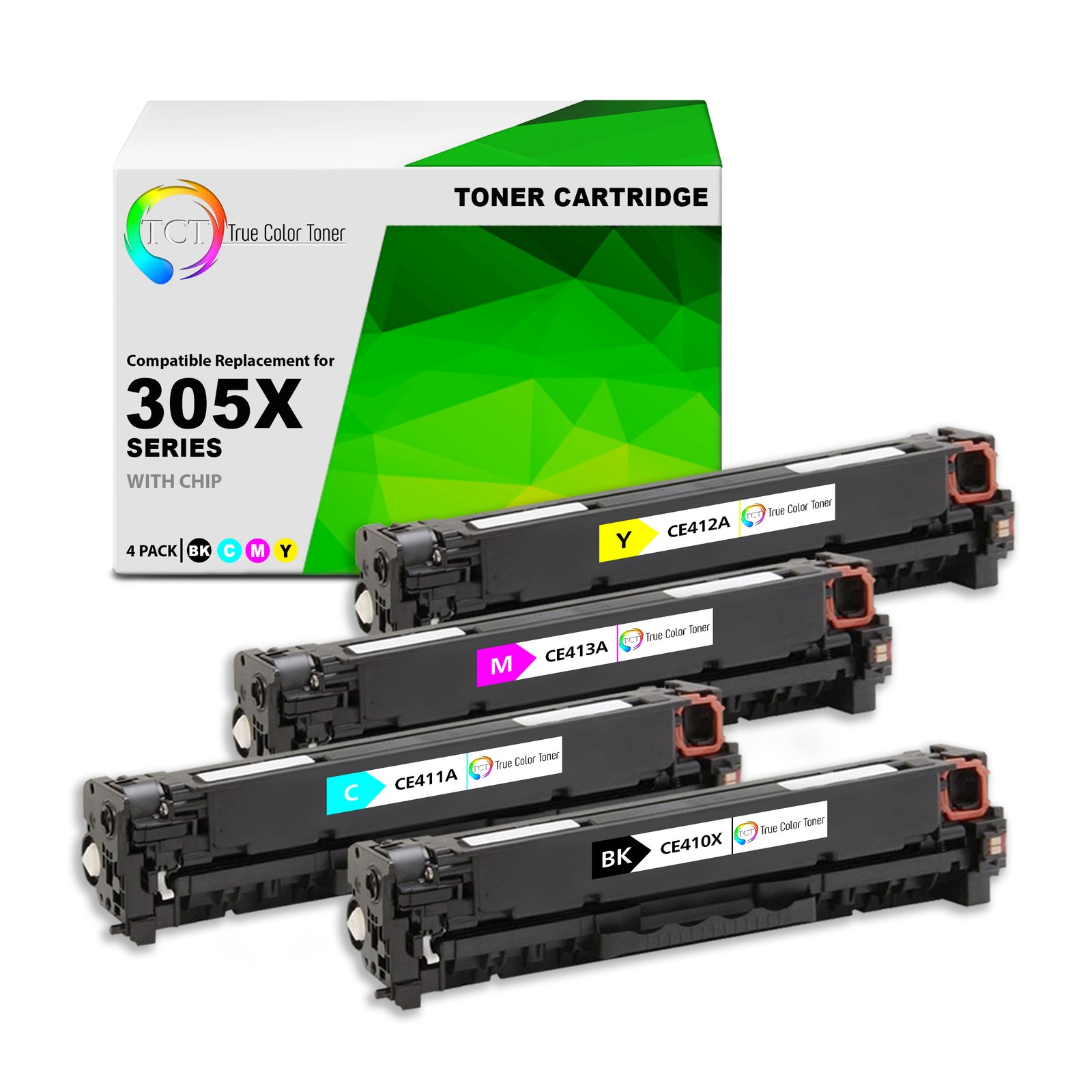 TCT 4PK 305X 305A set CE410X CE411A CE412A CE413A For HP Color LaserJet Pro 400