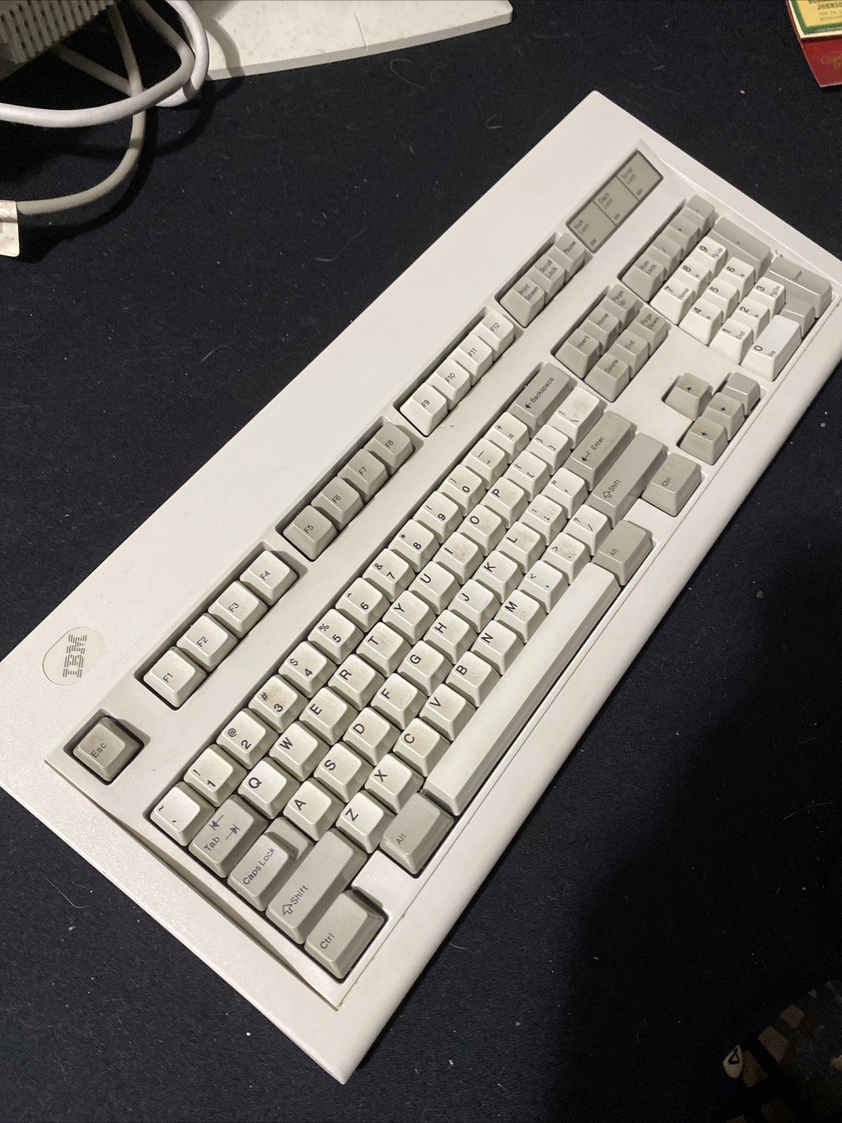 Vintage IBM Mechanical Keyboard Clickity Clack Model M J1 1984 Made USA Computer