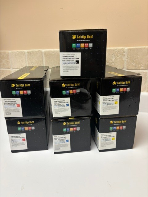 HP 125A Black(1), Cyan(2), Magenta(2), Yellow(2) Toner Cartridges - 11 Pack