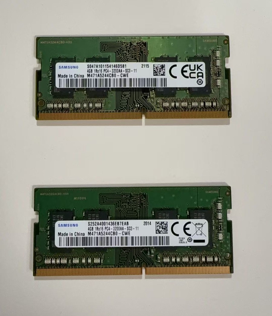 2pk OEM Samsung so-dimm Memory Ram 8GB (4GBx 2) DDR4 PC4-3200AA for Laptop