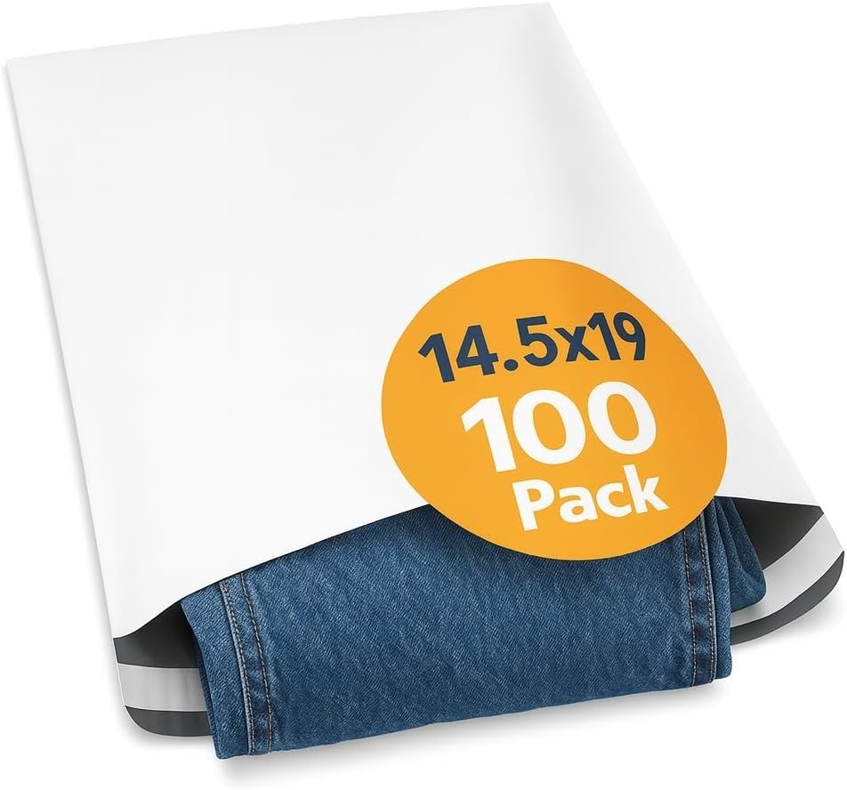 Mr.Oslo Poly Mailers 14.5x19 (100 Pack) – 14x19 Polymailers Shipping Bags, Se