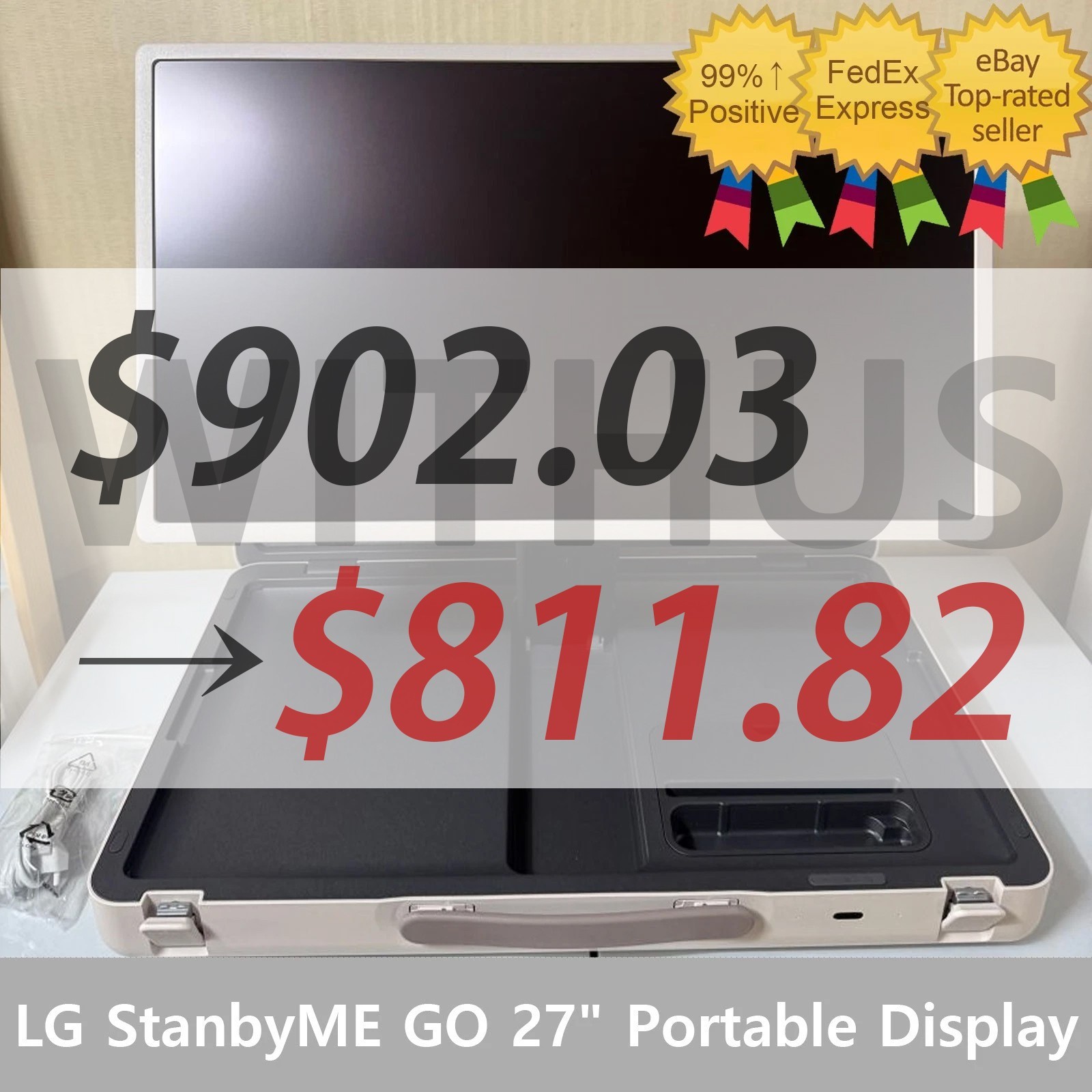 [CLEARANCE] LG StanbyME GO 27 inch Portable Wireless Touch Screen FHD Display