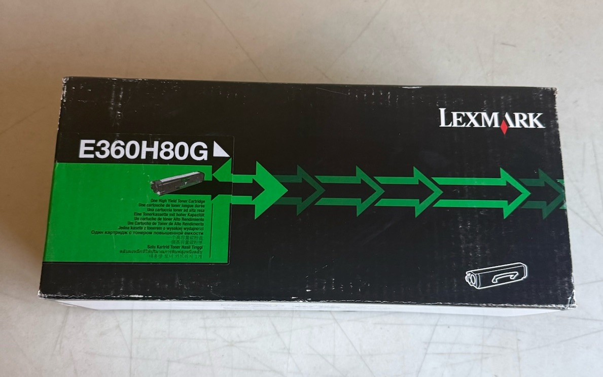 Genuine Lexmark E360H80G Black High Yield Toner Cartridge BRAND NEW