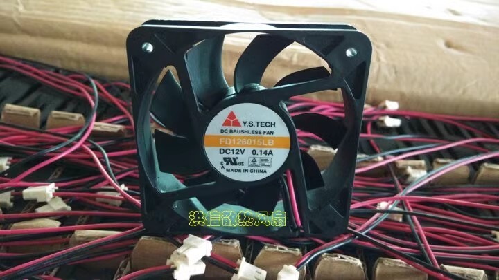 Y.S.TECH FD126015LB 6015 DC12V 0.14A 6CM 2-Wire Cooling Fan