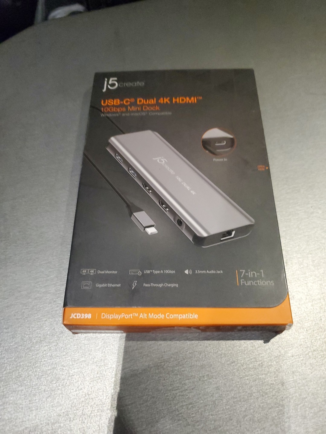 New J5 Create USB-C Dual 4K HDMI Mini Docking Station JCD398