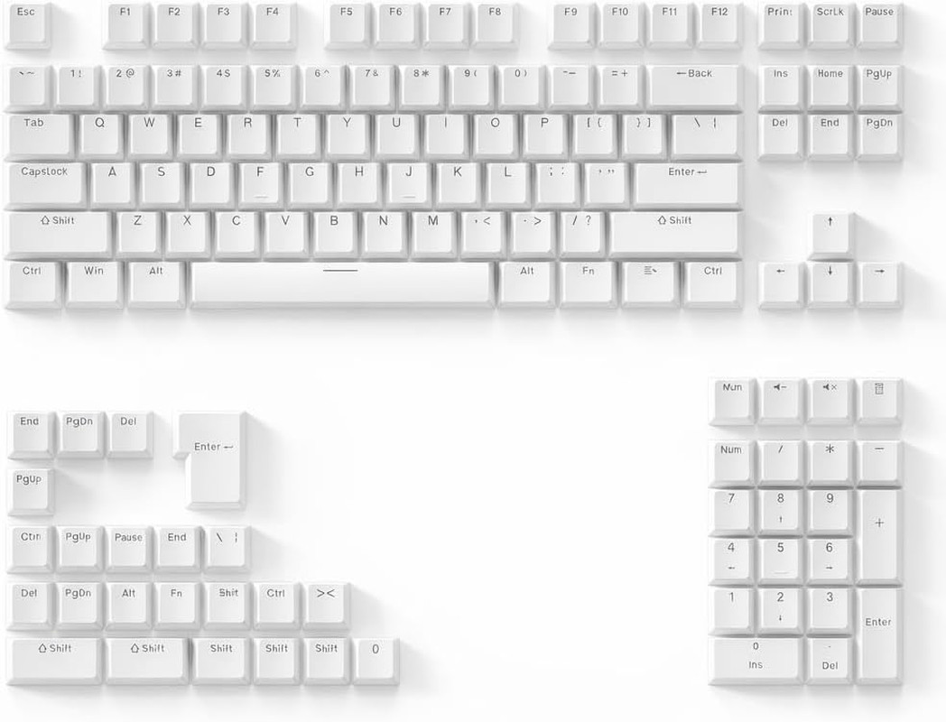 131 Keys PBT Keycaps Set, Double Shot Shine Through Backlit Key Caps, OEM Profil