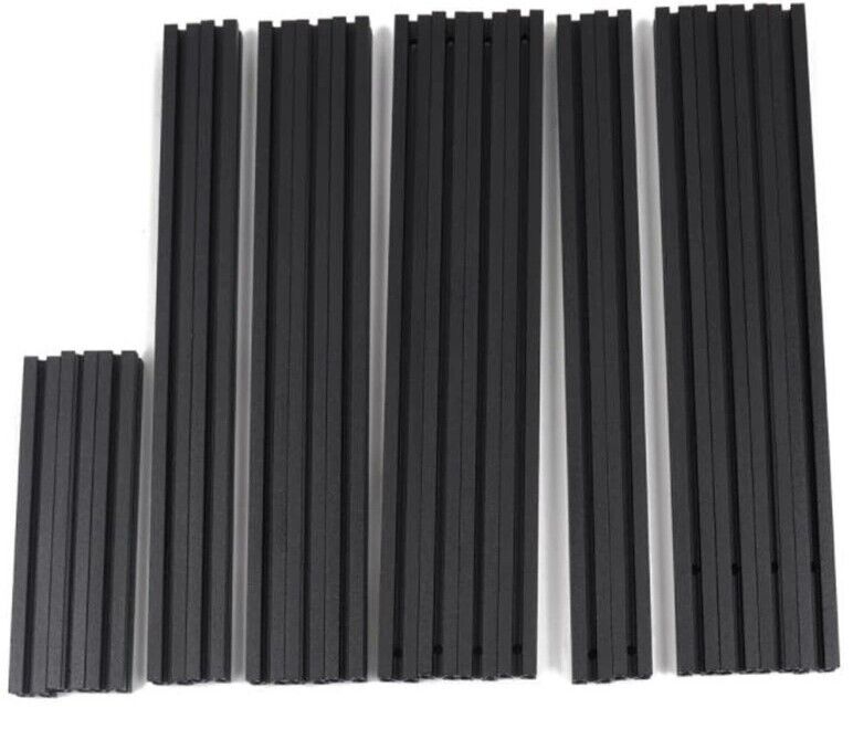 19Pcs Frame Bars Kit for Voron V0 Aluminum 1515 20cm 10cm Black Color Matte Set