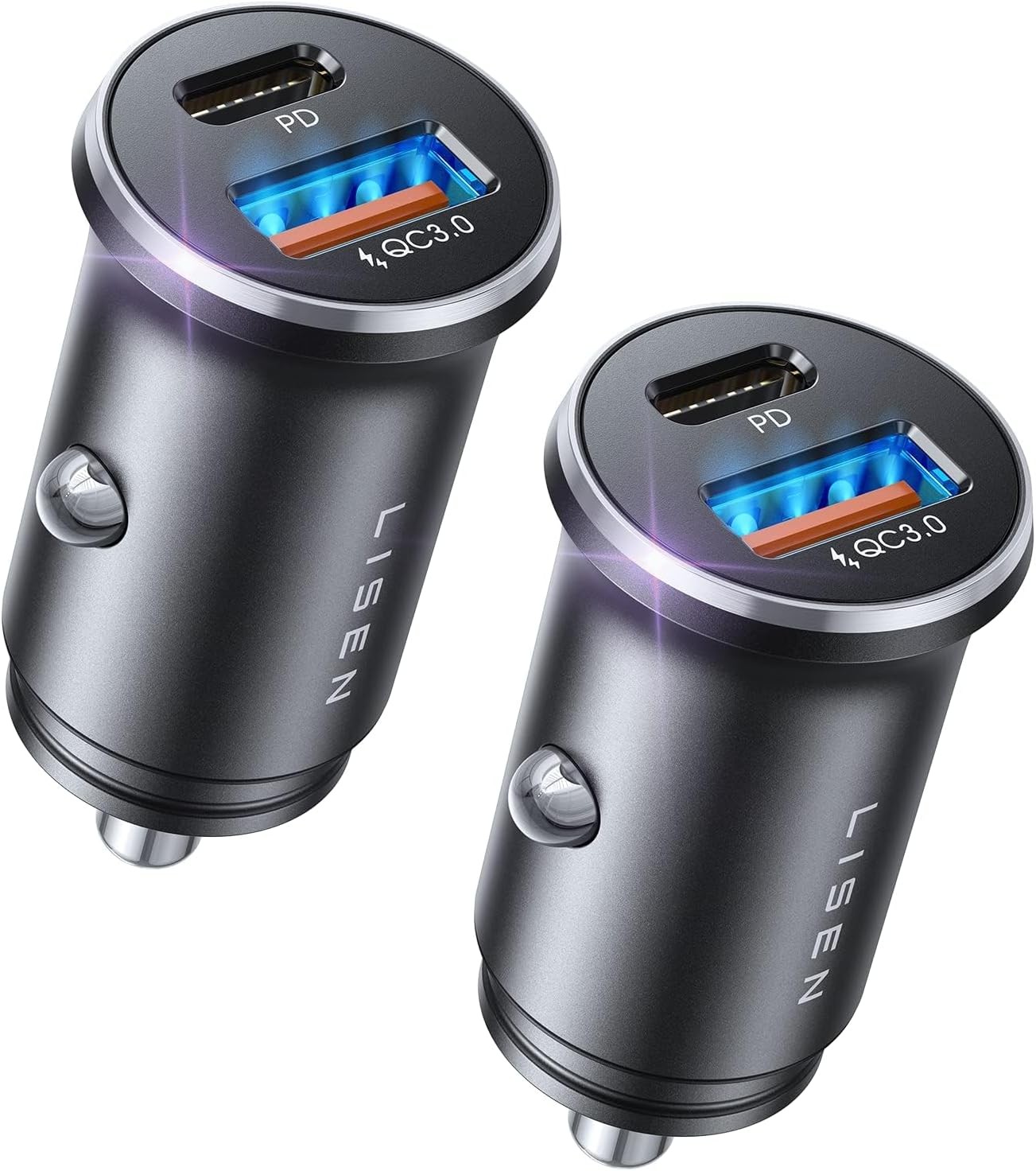 LISEN 69W USB C Car Charger Cigarette Lighter Fast Charging Adapter