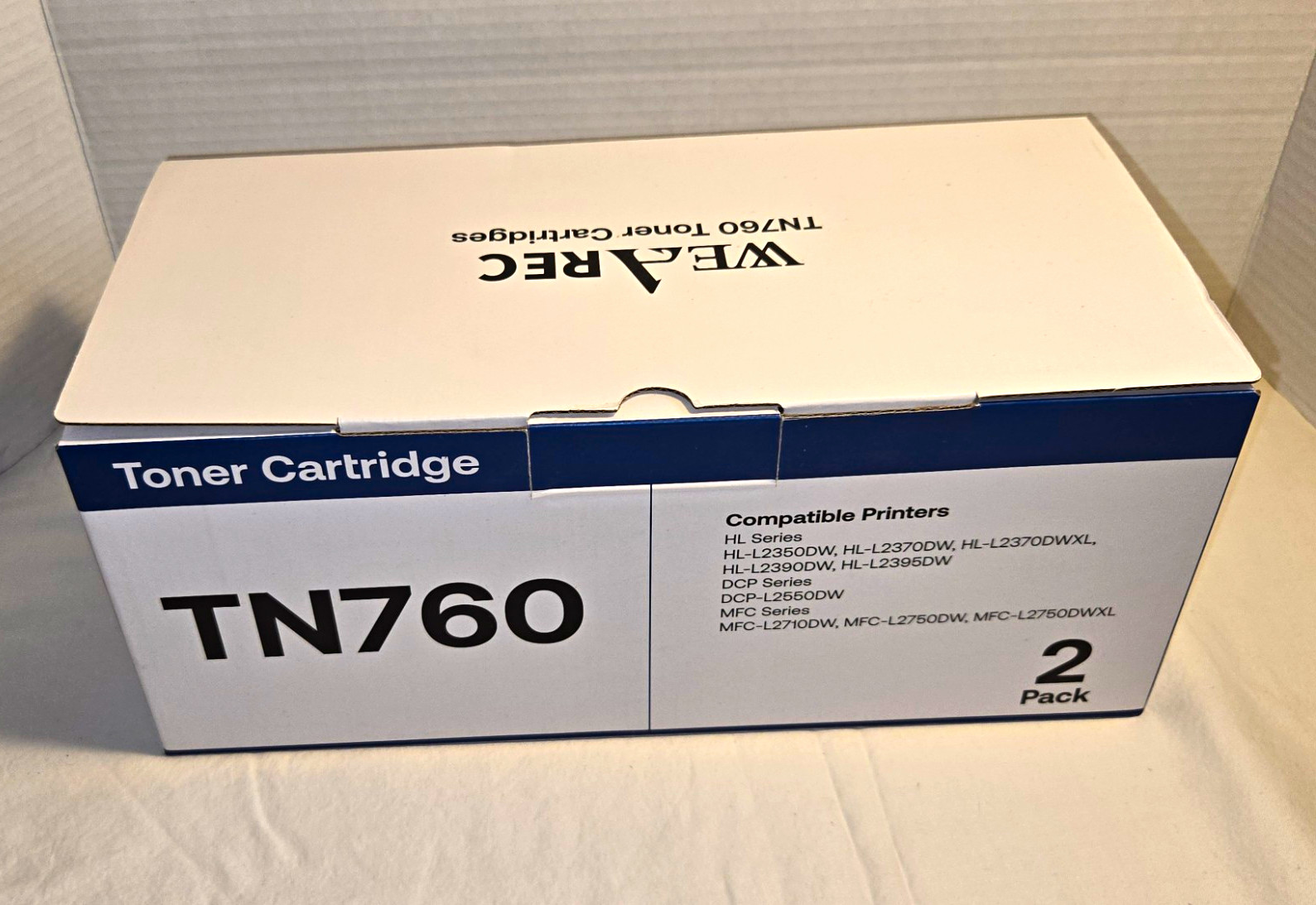 WEAREC TN760 Compatible Toner 1-Pack Black Laser for Brother HL-L2350DW Refill