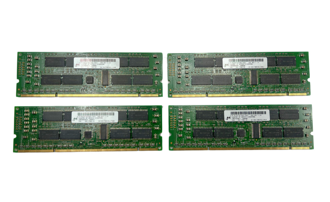 QTY 4 MICRON 512MB PC100 SDRAM 100MHz ECC Memory Module MT18LSDT32144G-75D7 SUN