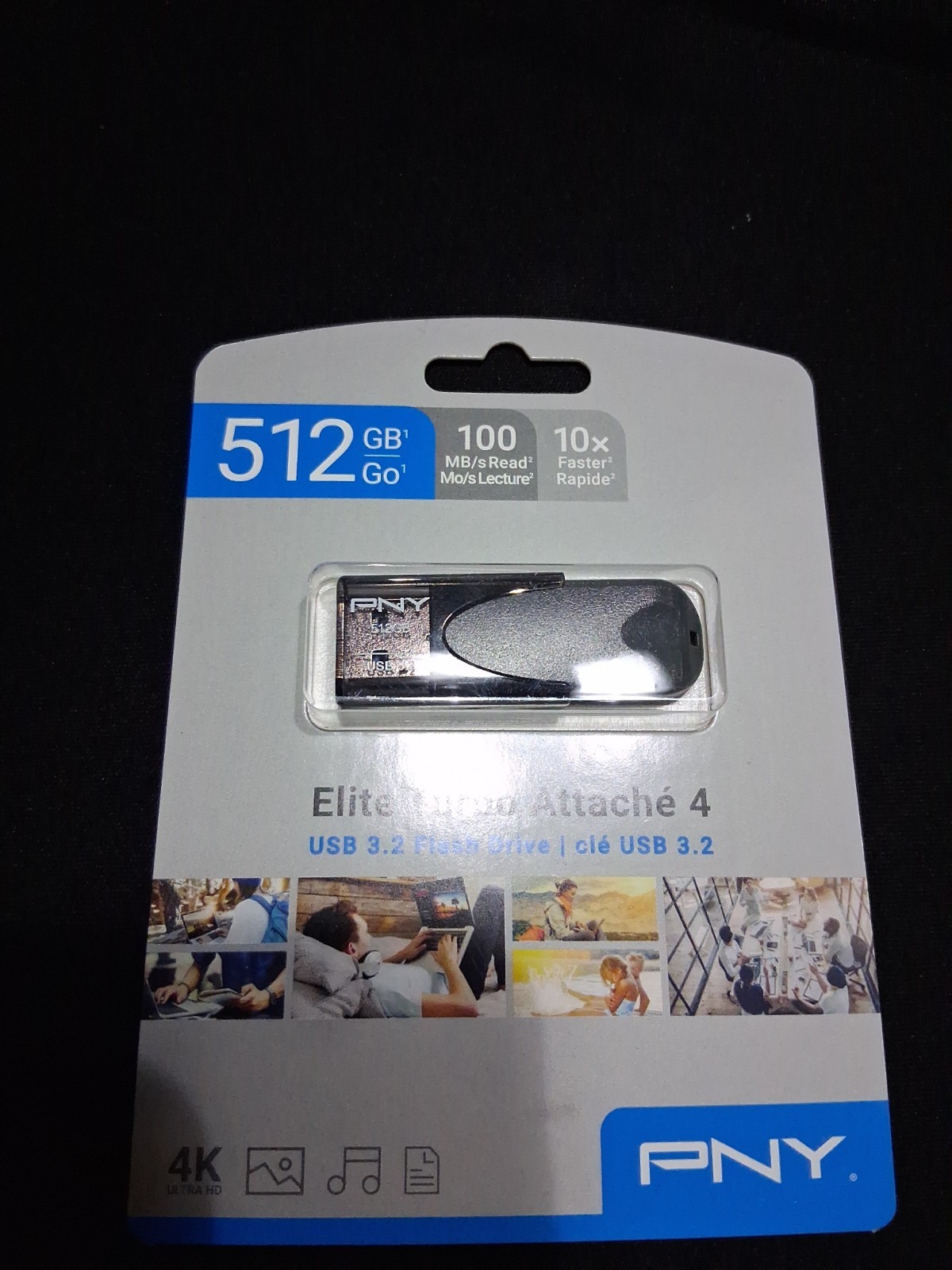 PNY - Elite Turbo Attache 4 512GB USB 3.2 Flash Drive 4K Ultra HD BRAND NEW