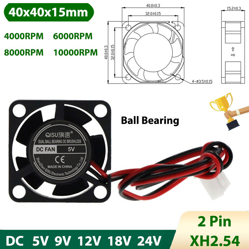 4015 DC Brushless Cooling Fan Mini Silent Fans 5V 9V 12V 18V 24V 4000-10000RPM