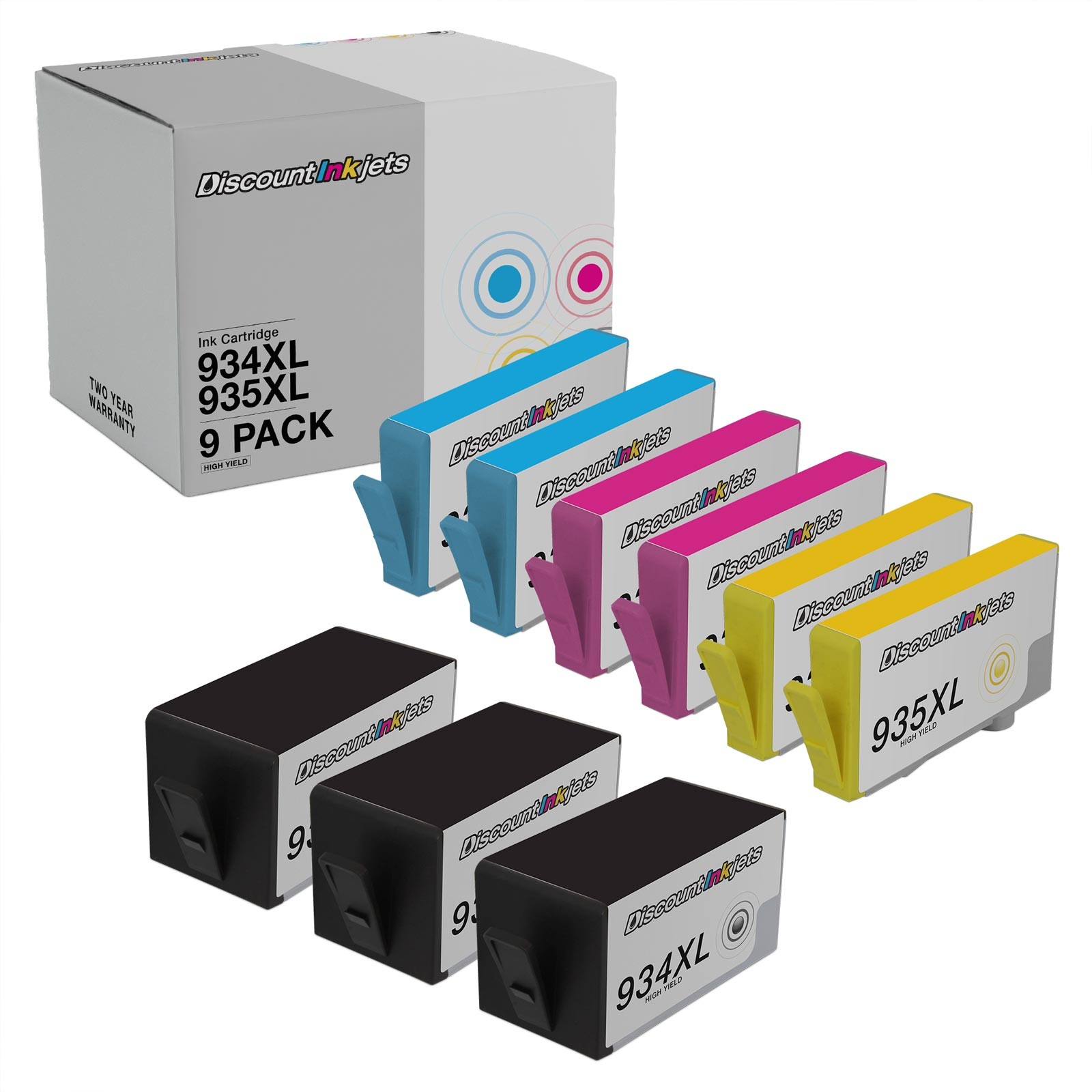 Replacement for 935XL 934XL HY Ink Cartridges for HP OfficeJet 6812 6230 9-set