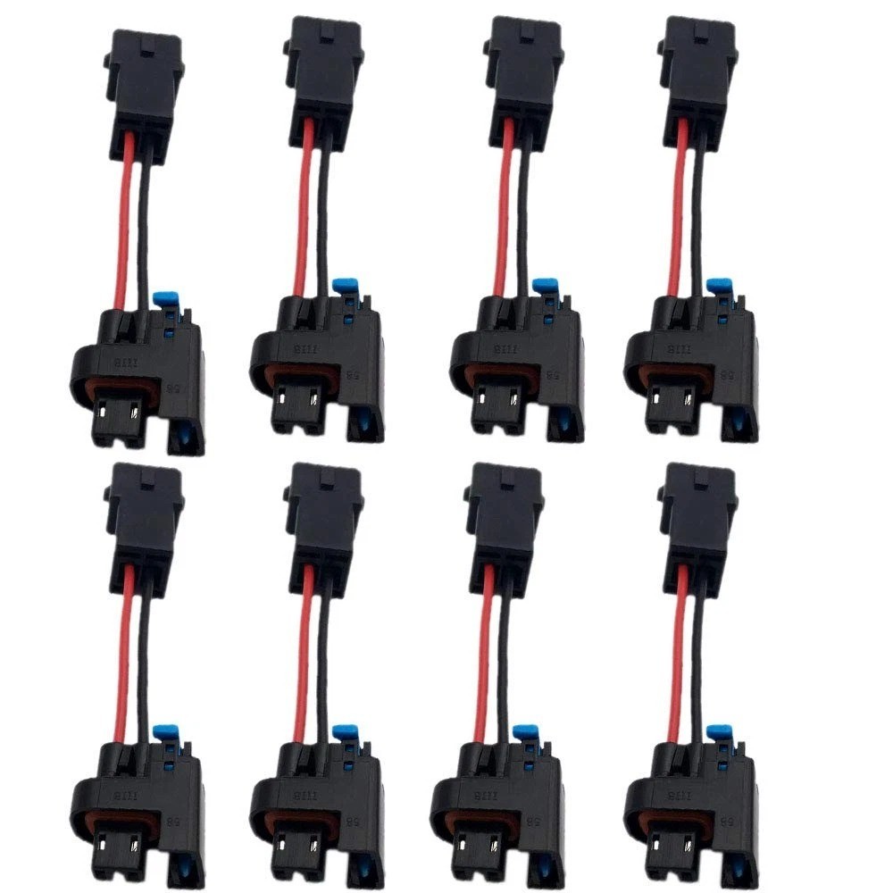8PCS for Compatible with LQ4 LQ9 4.8 5.3 6.0 Injectors into LS1 LT1 EV1 Wiring H